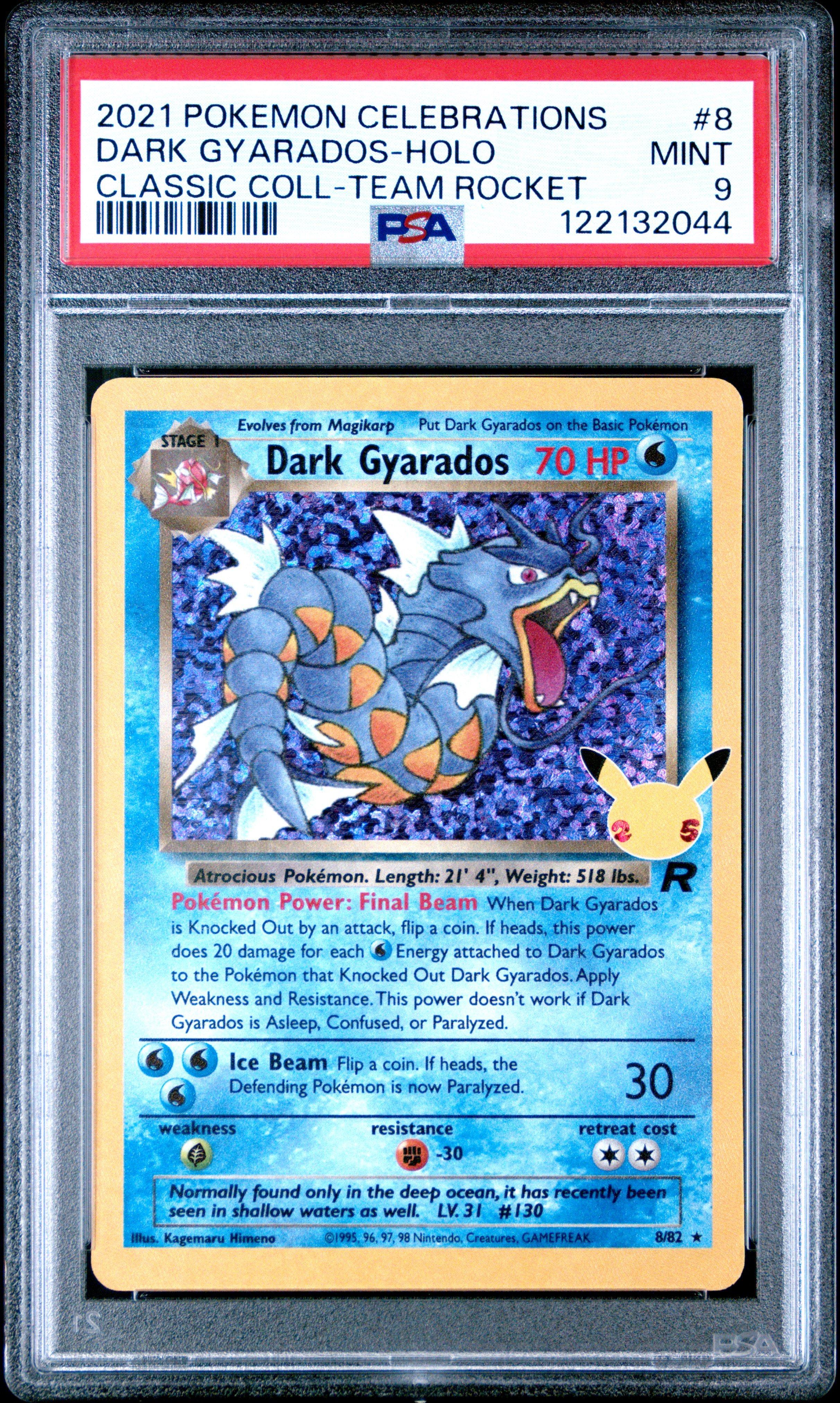 2021 Pokemon Celebrations Classic Collection 8 Dark Gyarados-holo