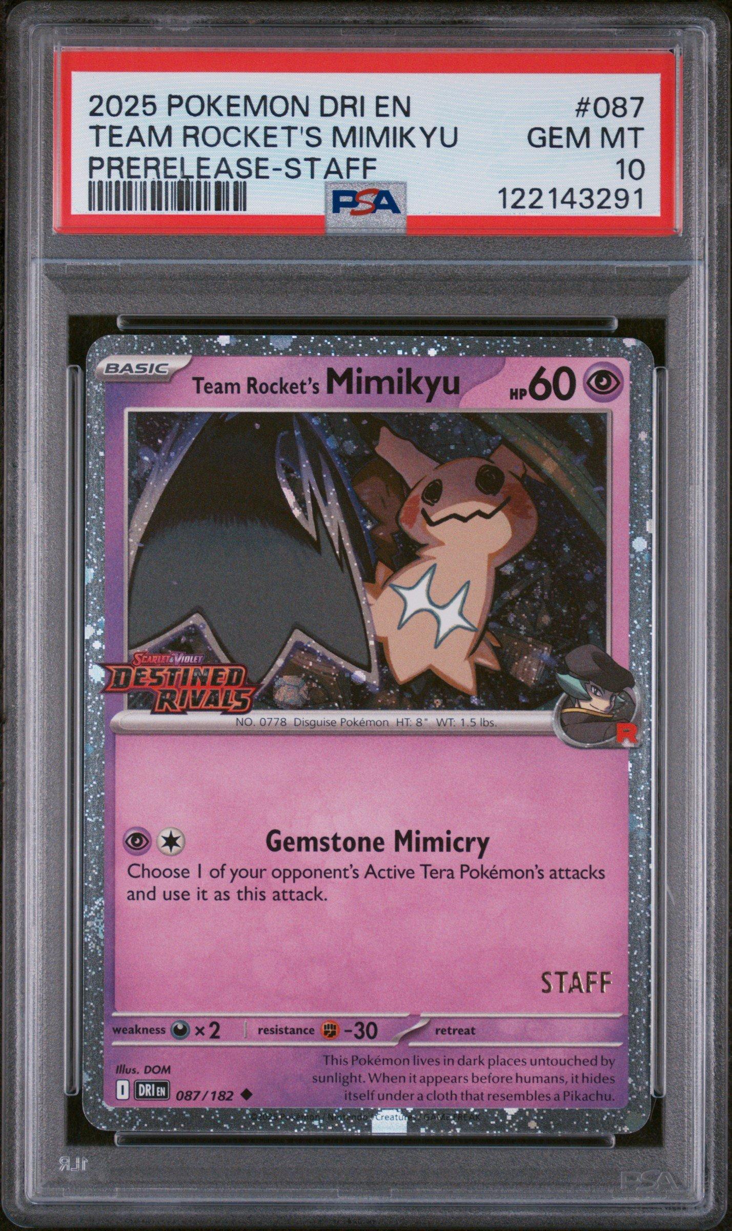 2025 Pokemon Dri En-destined Rivals 087 Team Rocket's Mimikyu