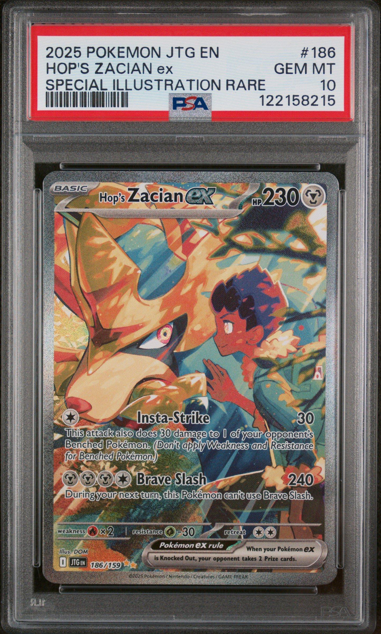 2025 Pokemon Jtg En-journey Together 186 Hop's Zacian Ex Special
