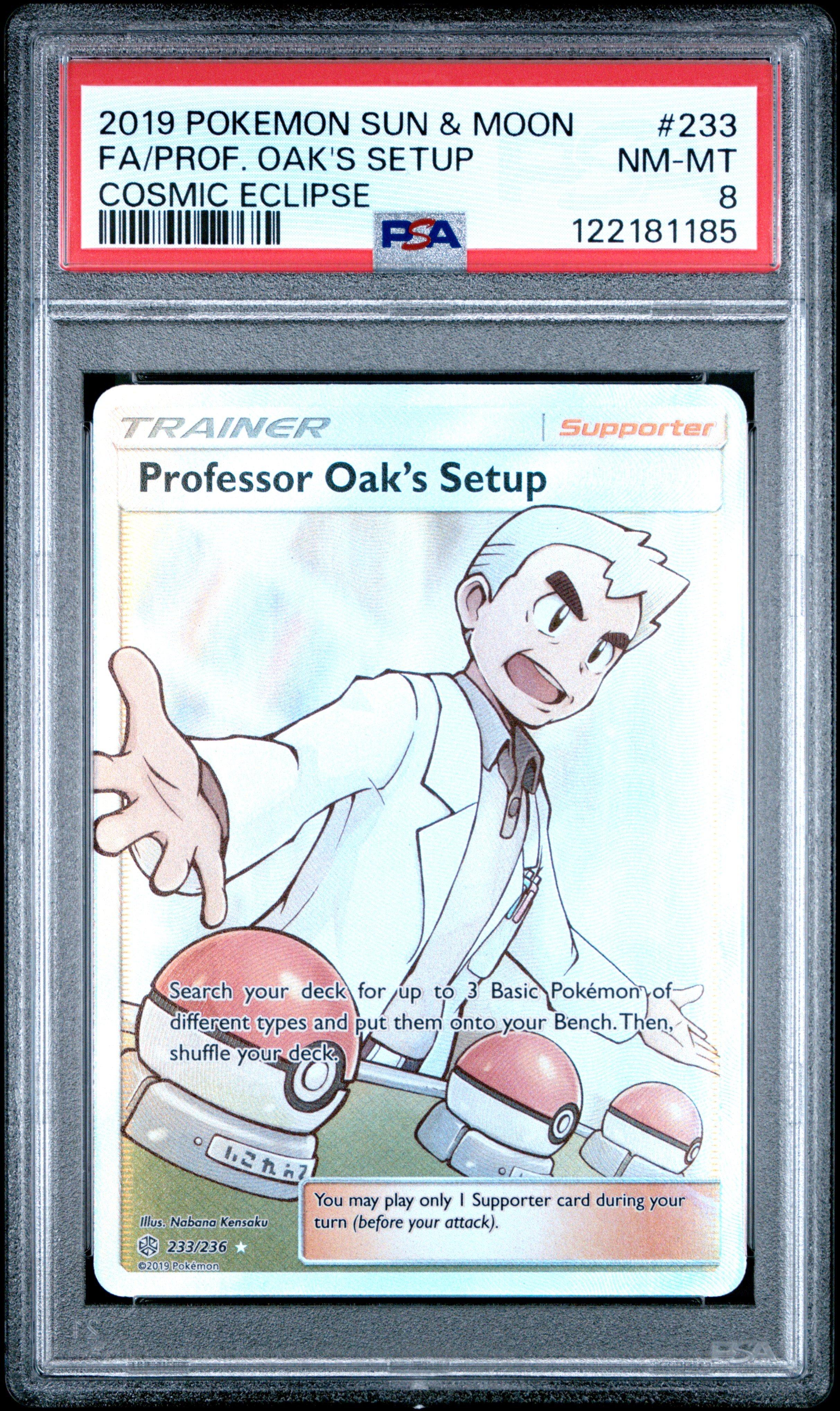 2019 Pokemon Sun & Moon Cosmic Eclipse 233 Full Art/professor