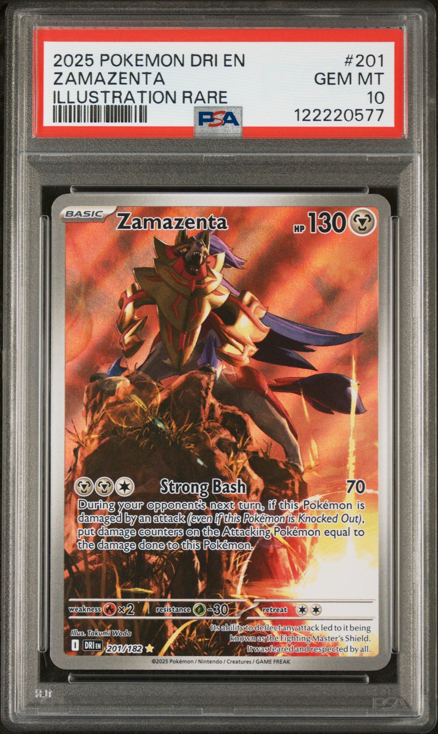 2025 Pokemon Dri En-destined Rivals 201 Zamazenta Illustration