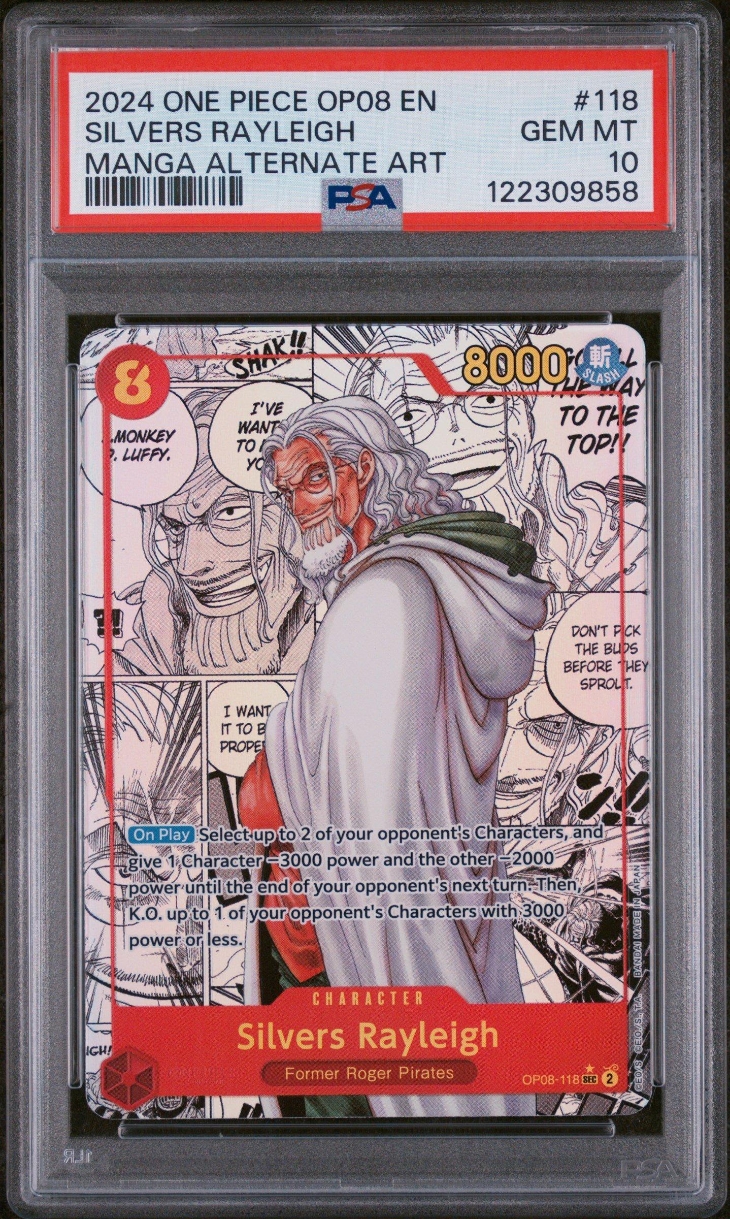 2024 One Piece Op08-two Legends 118 Silvers Rayleigh Manga