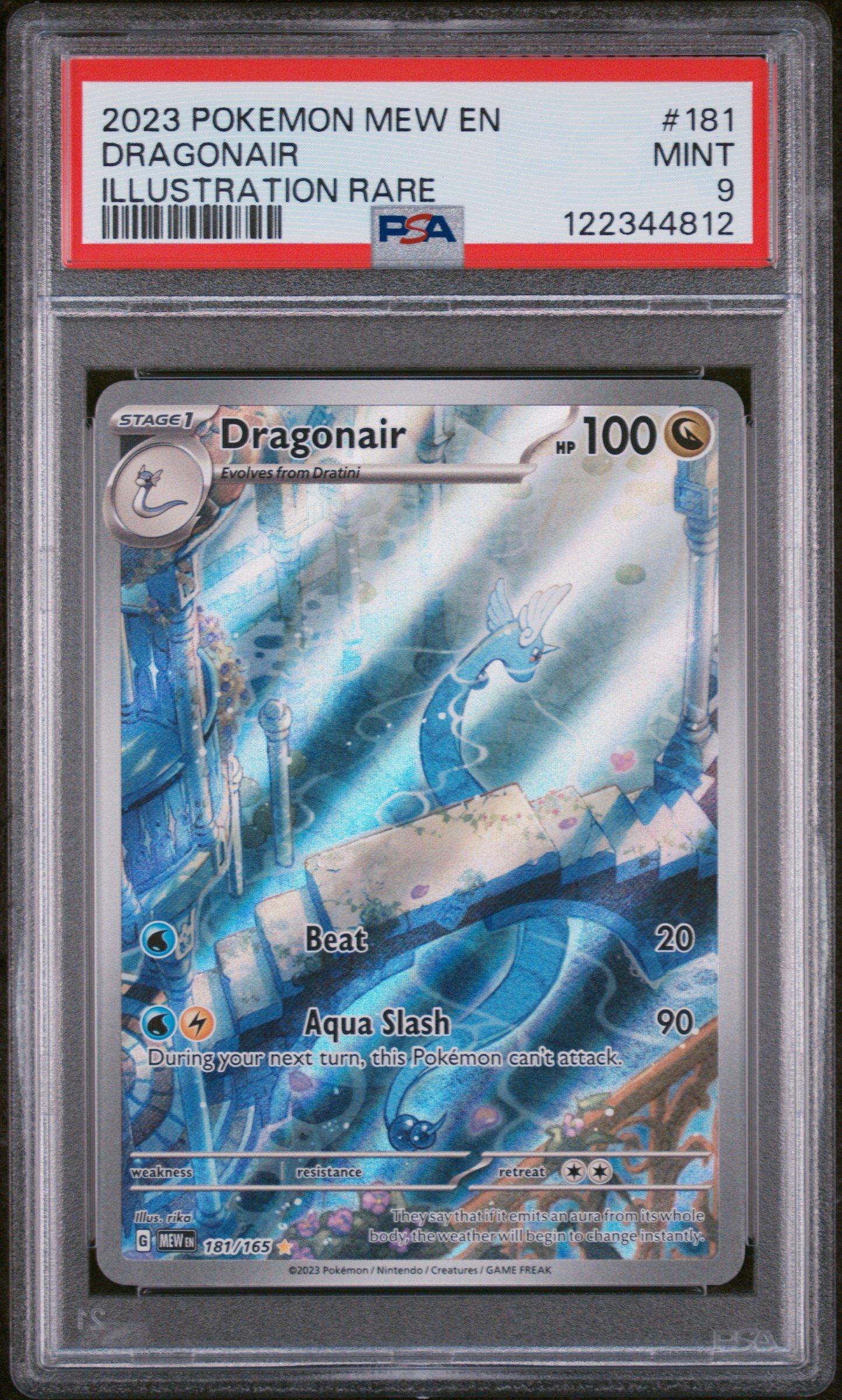 2023 Pokemon Mew En-151 181 Dragonair Illustration Rare PSA 9