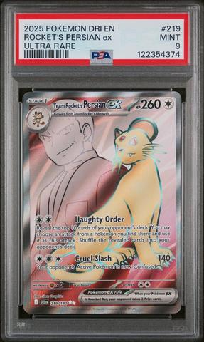 2025 Pokemon Dri En-destined Rivals 219 Team Rocket's Persian Ex