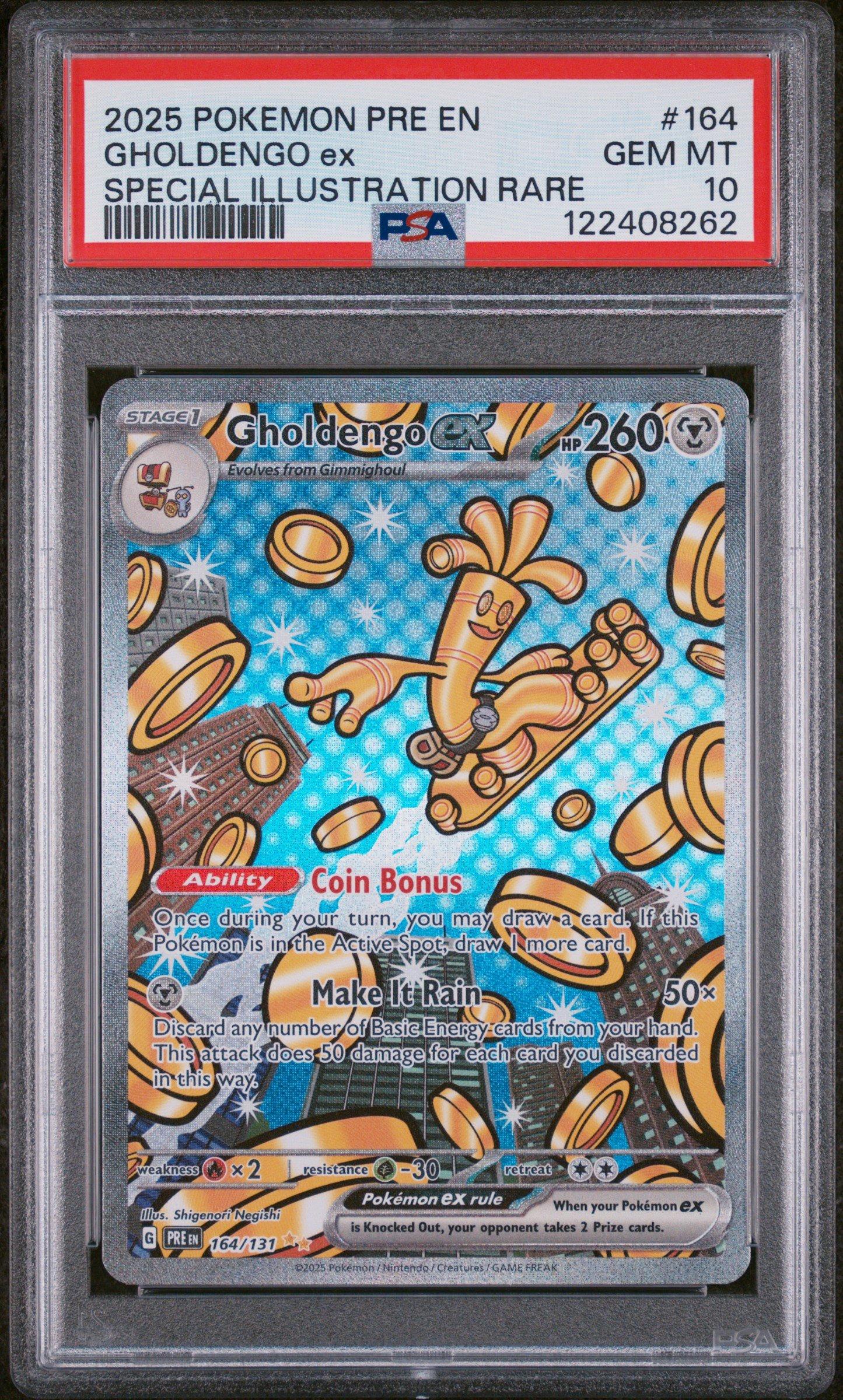 2025 Pokemon Pre En-prismatic Evolutions 164 Gholdengo Ex Special