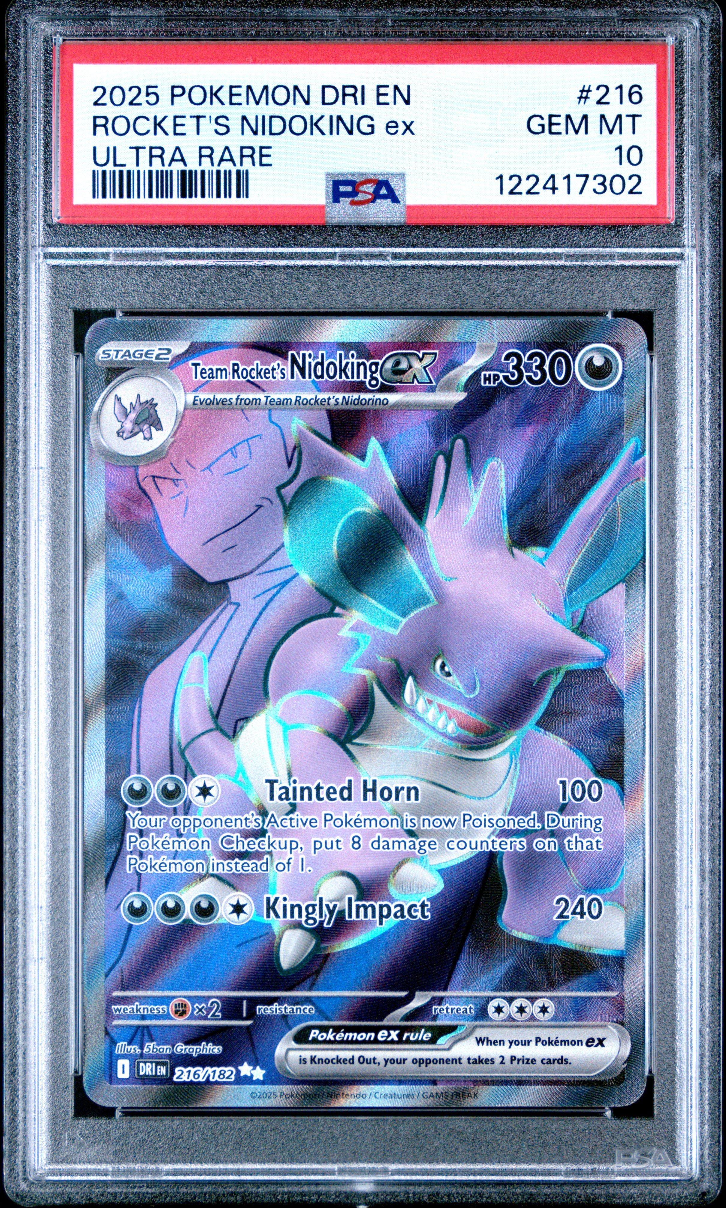 2025 Pokemon Dri En-destined Rivals 216 Team Rocket's Nidoking Ex