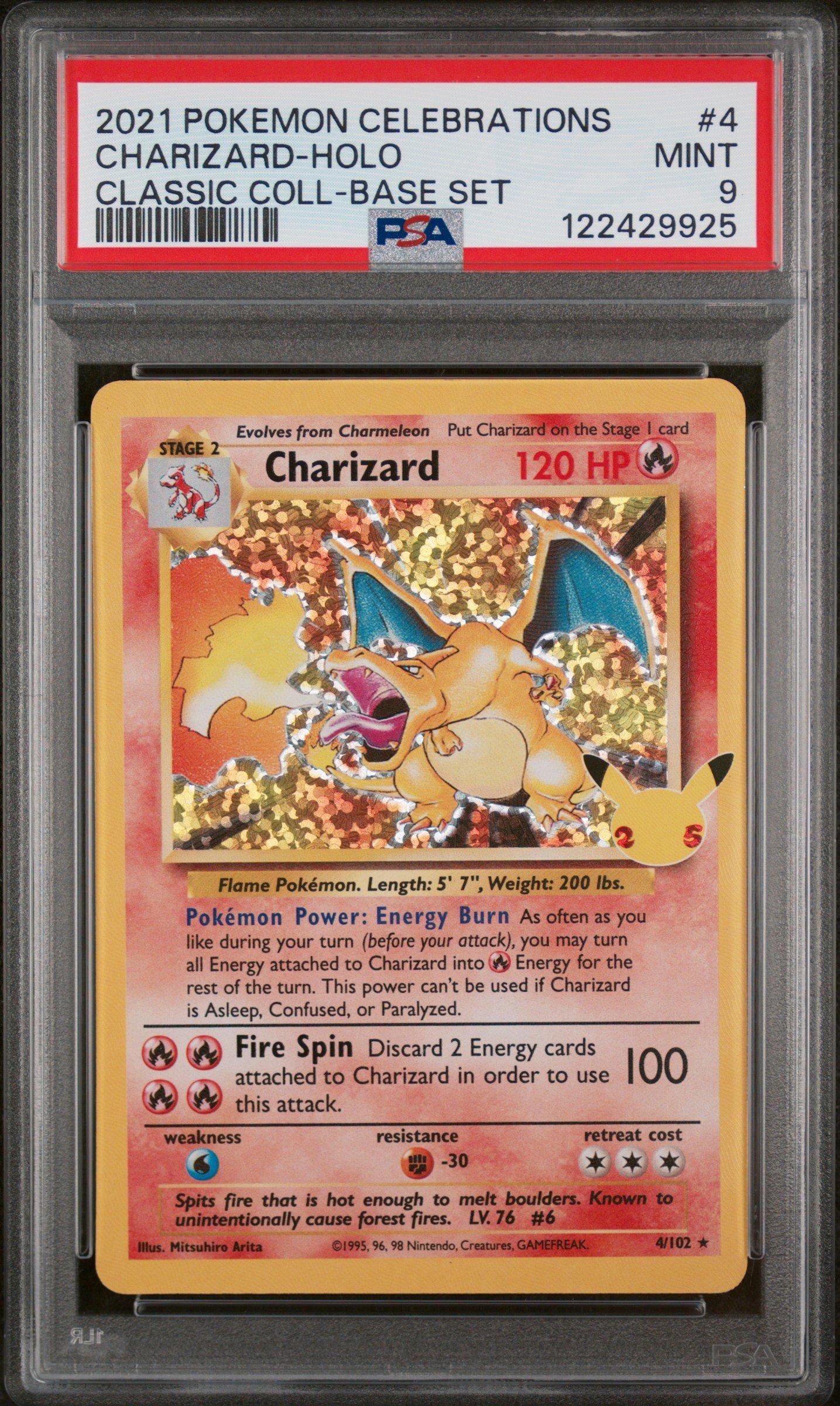 2021 Pokemon Celebrations Classic Collection 4 Charizard-holo PSA