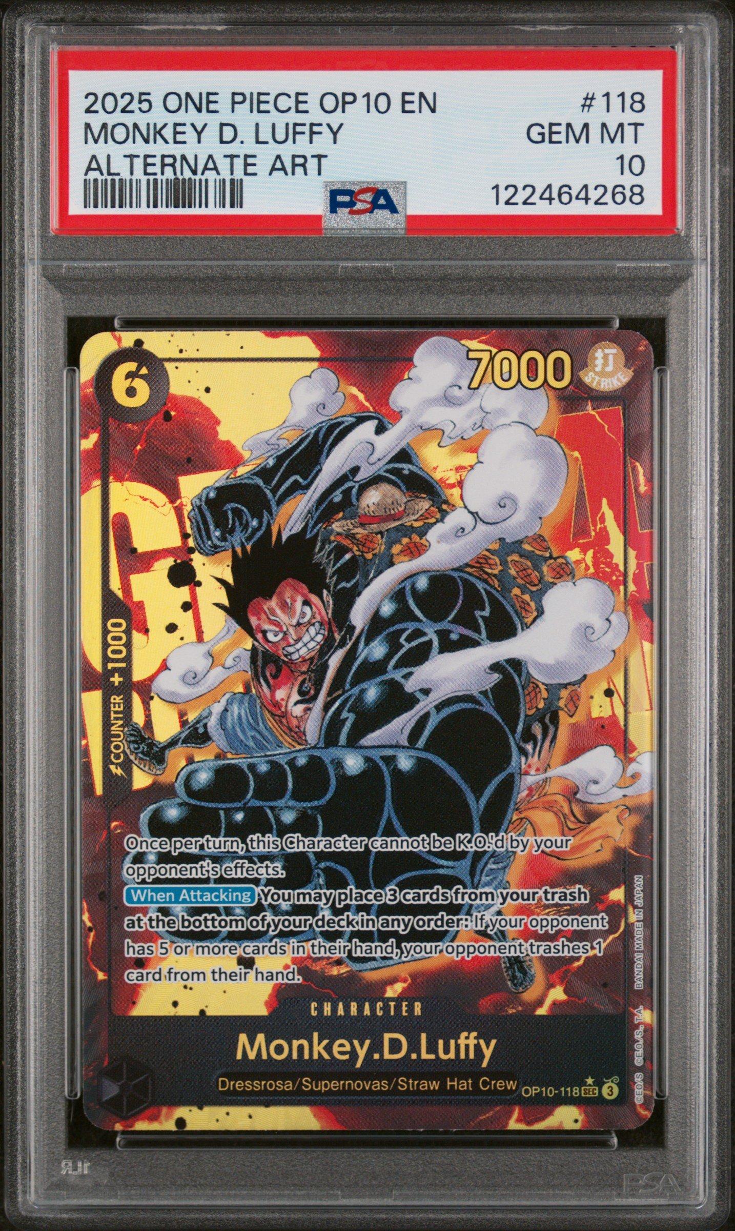 2025 One Piece Op10-royal Blood 118 Monkey D. Luffy Alternate Art