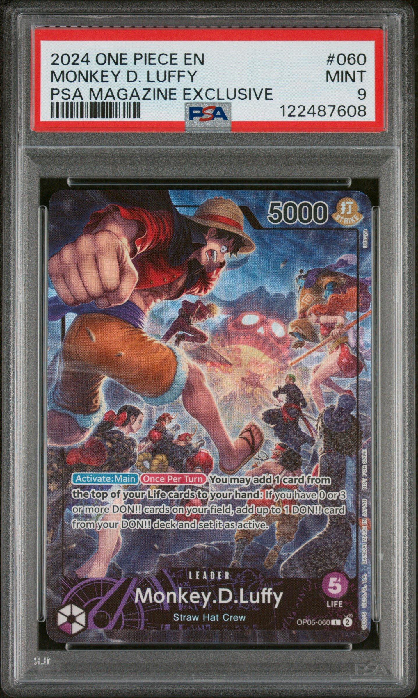 ONE PIECE - 【PSA9】PSA付録版 海外 ルフィ PROMO OP05-060 Monkey D. Luffy [PSA Promo] OP05-060 Prices | One Piece