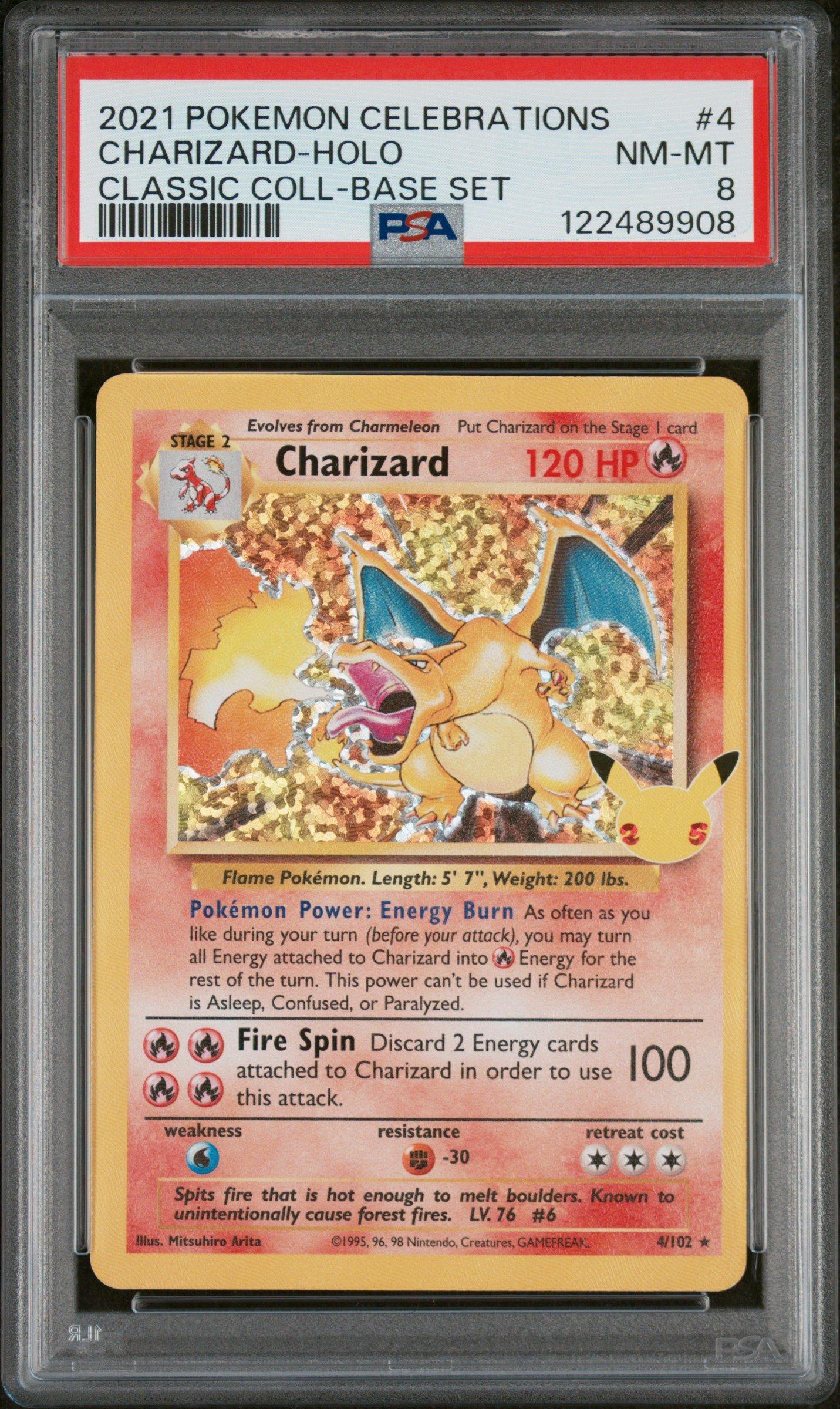 2021 Pokemon Celebrations Classic Collection 4 Charizard-holo PSA