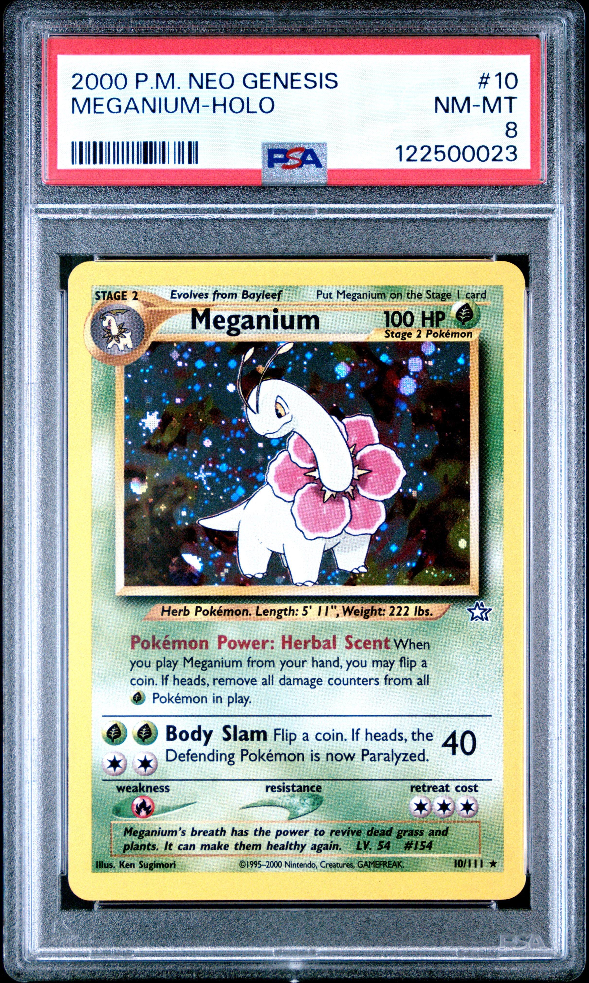 2000 Pokemon Neo Genesis 10 Meganium-holo PSA 8 Graded Card | GameStop