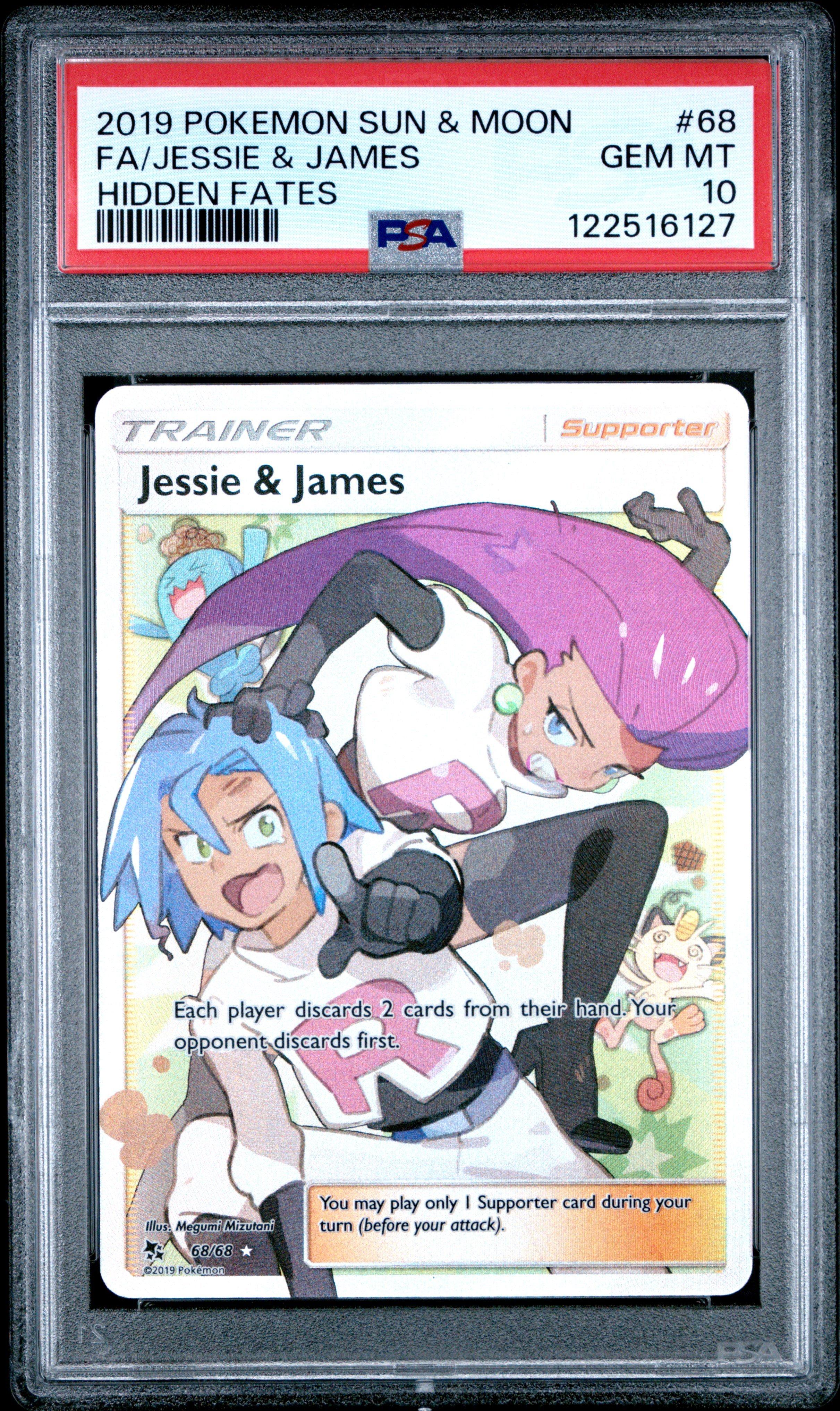 2019 Pokemon Sun & Moon Hidden Fates 68 Full Art/jessie & James