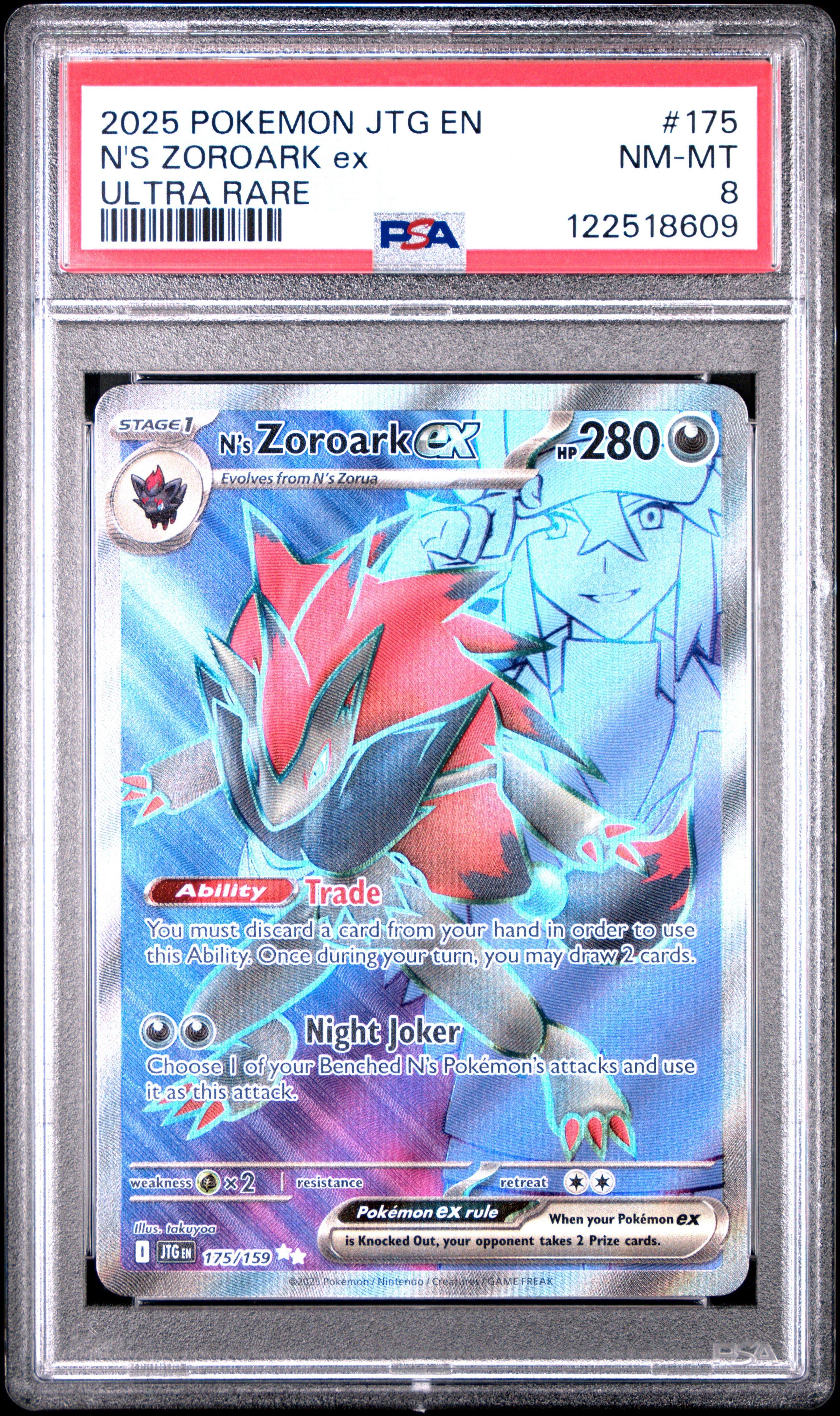 2025 Pokemon Jtg En-journey Together 175 N's Zoroark Ex Ultra Rare