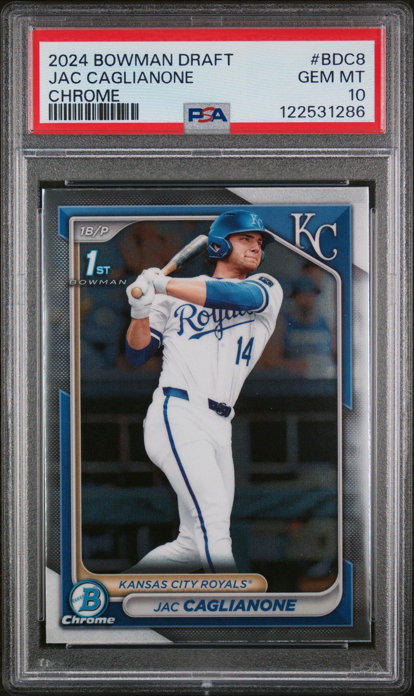 2024 Bowman Draft Bdc8 Jac Caglianone Chrome PSA 10