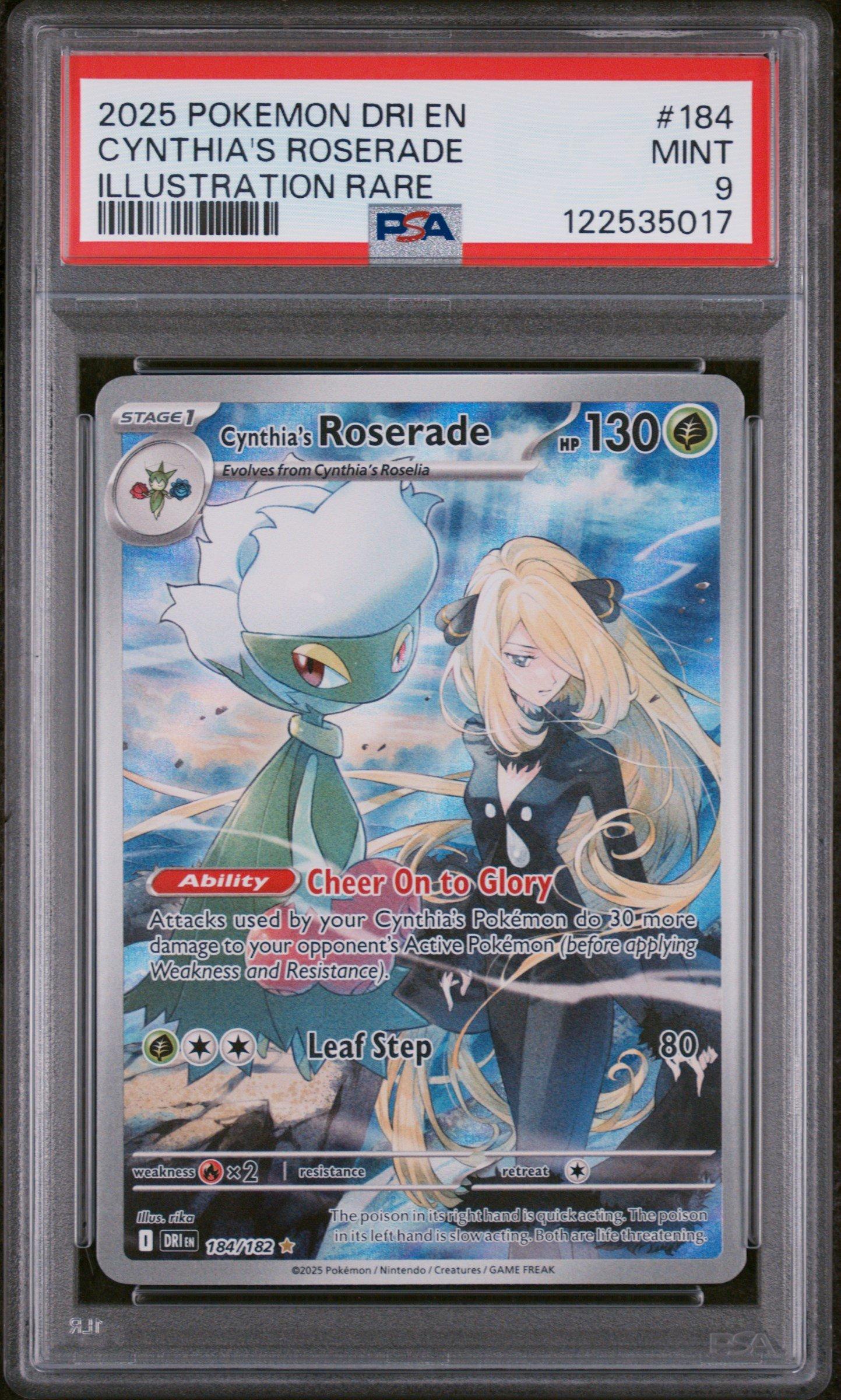 2025 Pokemon Dri En-destined Rivals 184 Cynthia's Roserade