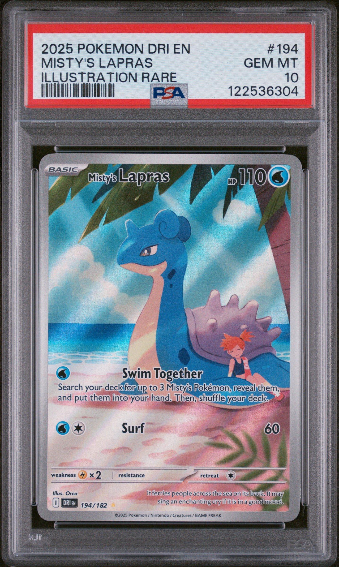 2025 Pokemon Dri En-destined Rivals 194 Misty's Lapras