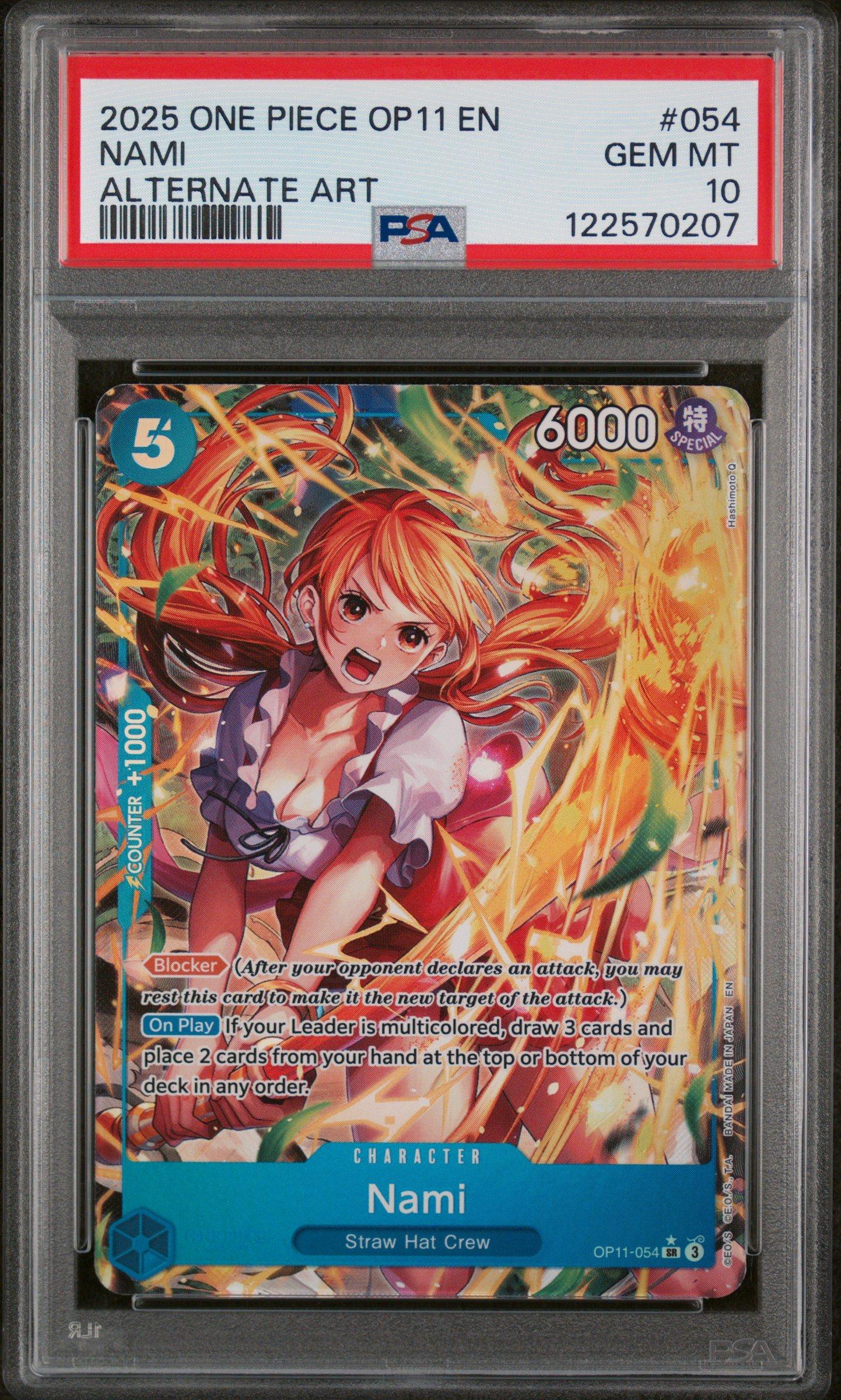 2025 One Piece Op11-a Fist Of Divine Speed 054 Nami Alternate Art