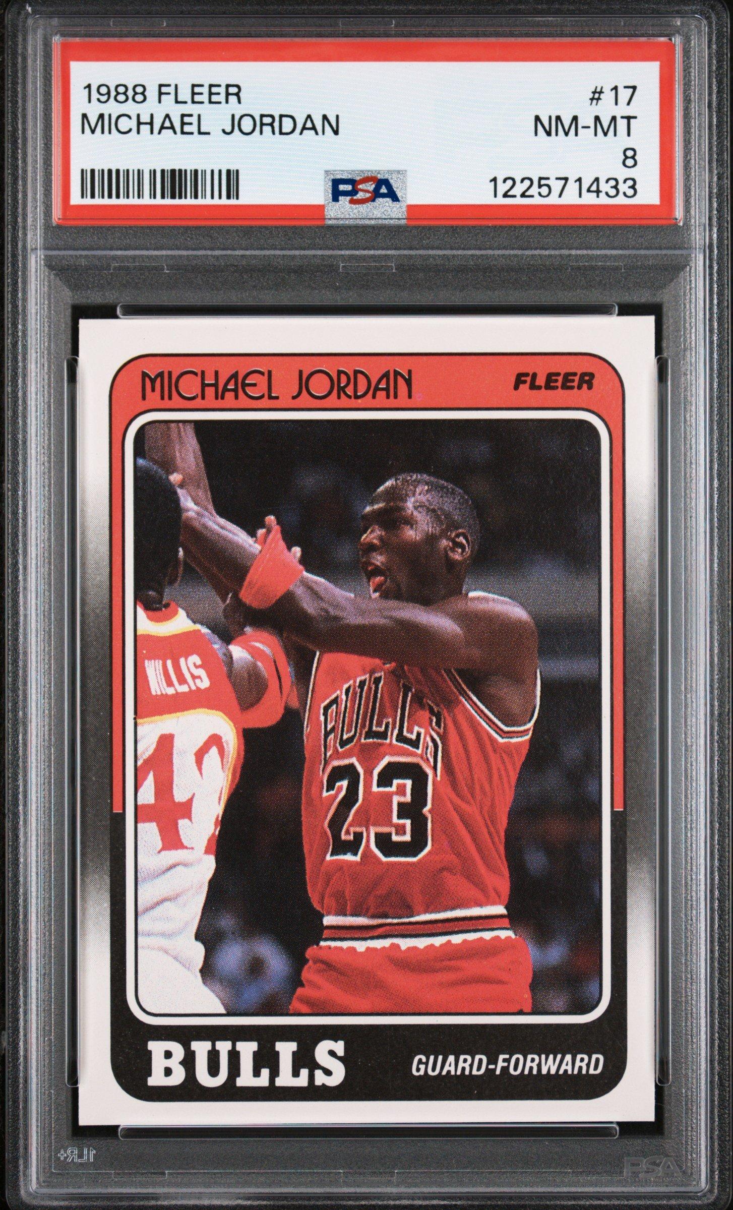 1988 Fleer 17 Michael Jordan PSA 8