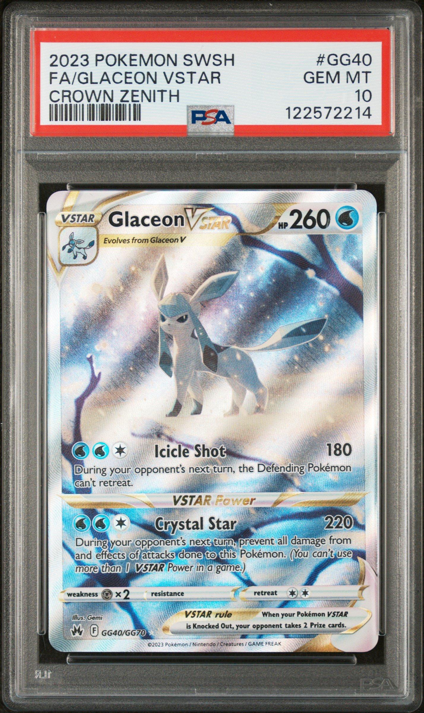 2023 Pokemon Sword And Shield Crown Zenith Gg40 Full Art/glaceon