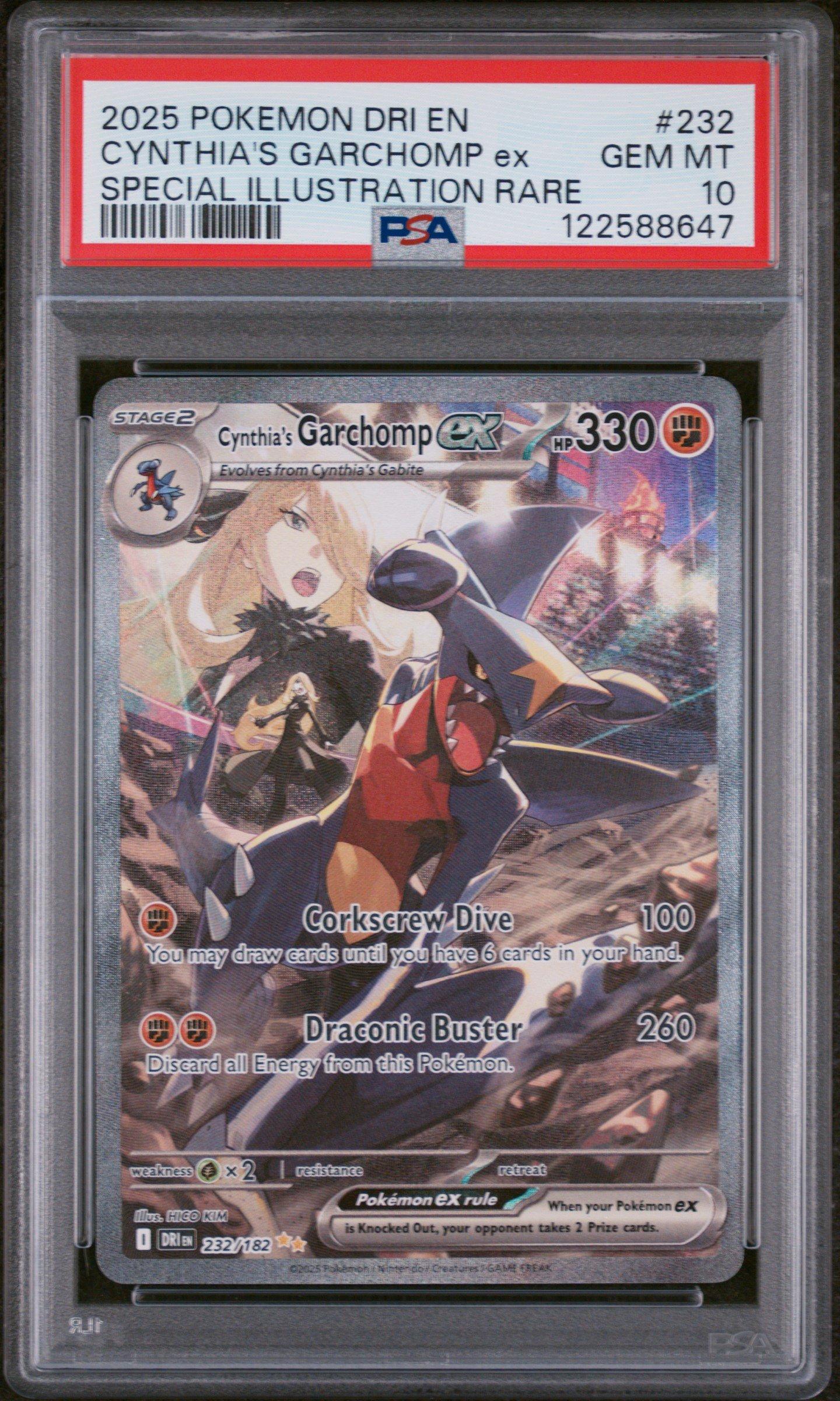 2025 Pokemon Dri En-destined Rivals 232 Cynthia's Garchomp Ex