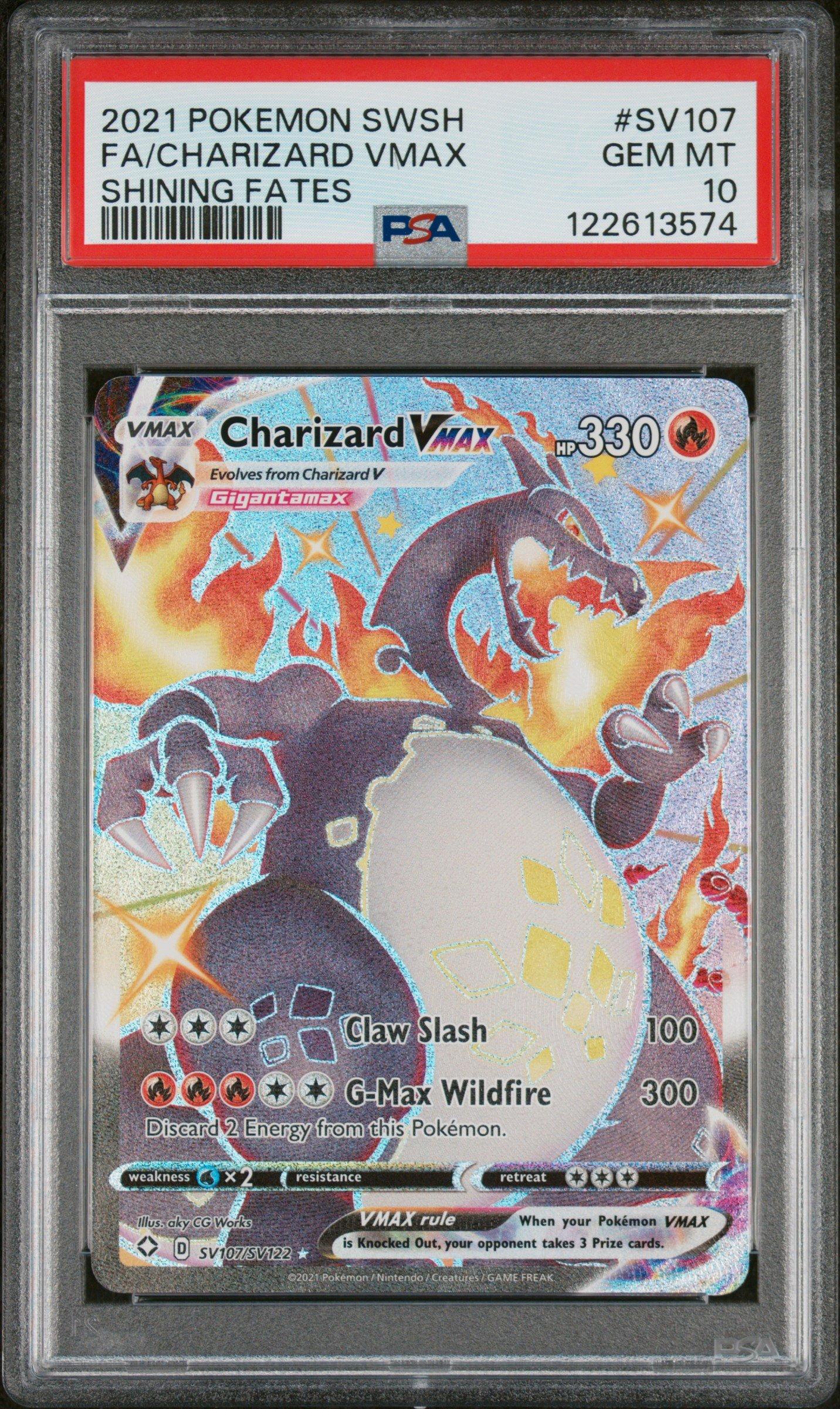 2021 Pokemon Sword & Shield Shining Fates Sv107 Full Art/charizard