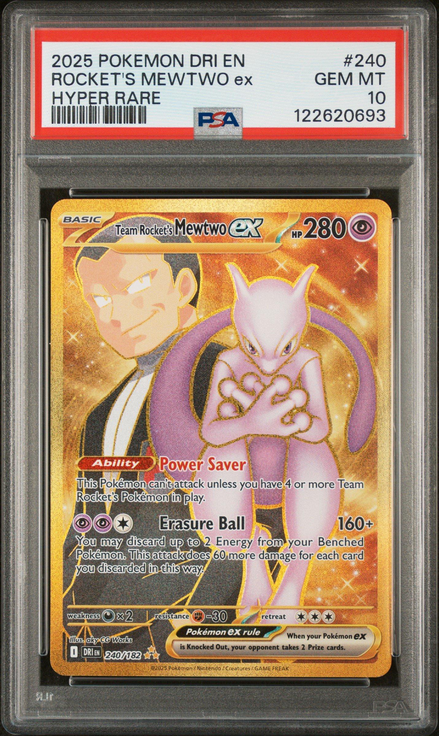 2025 Pokemon Dri En-destined Rivals 240 Team Rocket's Mewtwo Ex