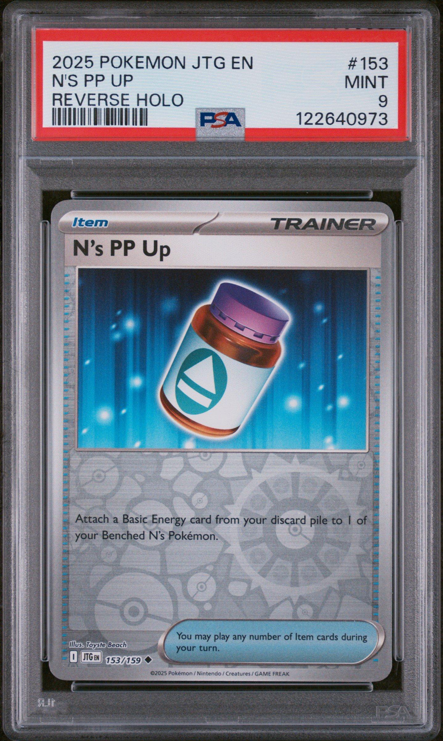 2025 Pokemon Jtg En-journey Together 153 N's Pp Up Reverse Holo