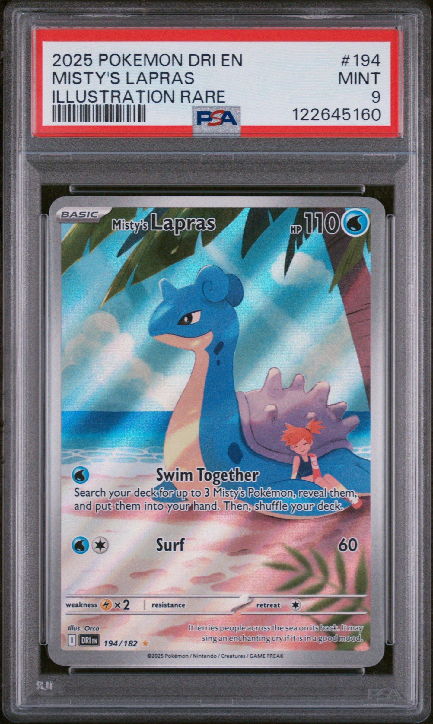 2025 Pokemon Dri En-destined Rivals 194 Misty's Lapras