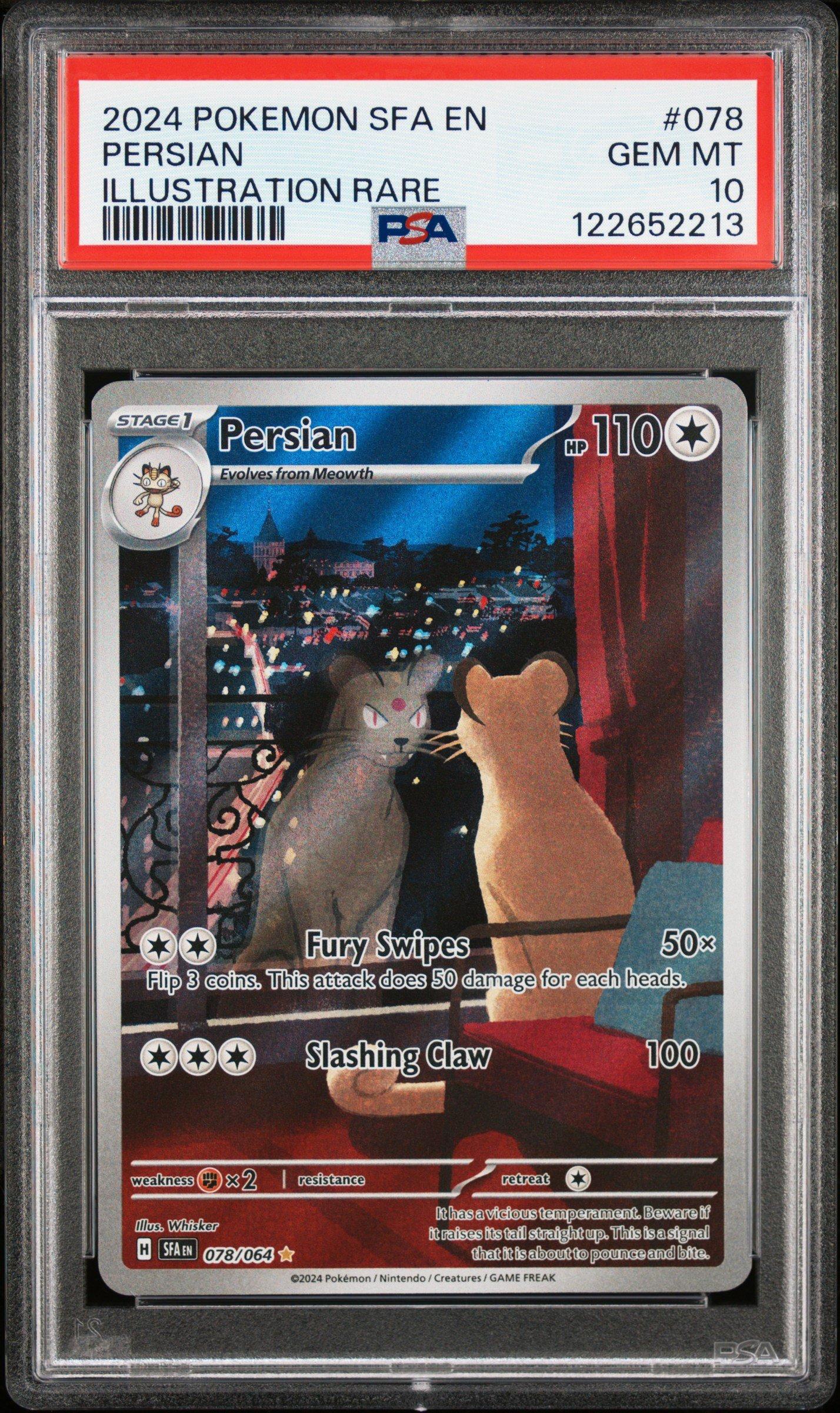 2024 Pokemon Sfa En-shrouded Fable 078 Persian Illustration Rare