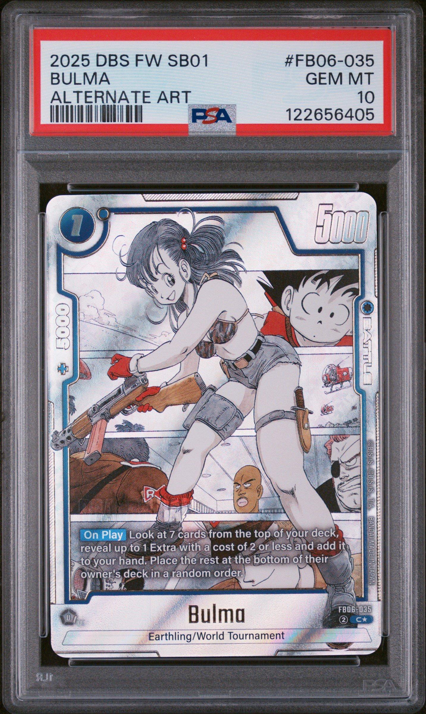2025 Dragon Ball Super Card Game Fusion World Manga Booster 01 Fb06-035 Bulma Alternate Art PSA 10