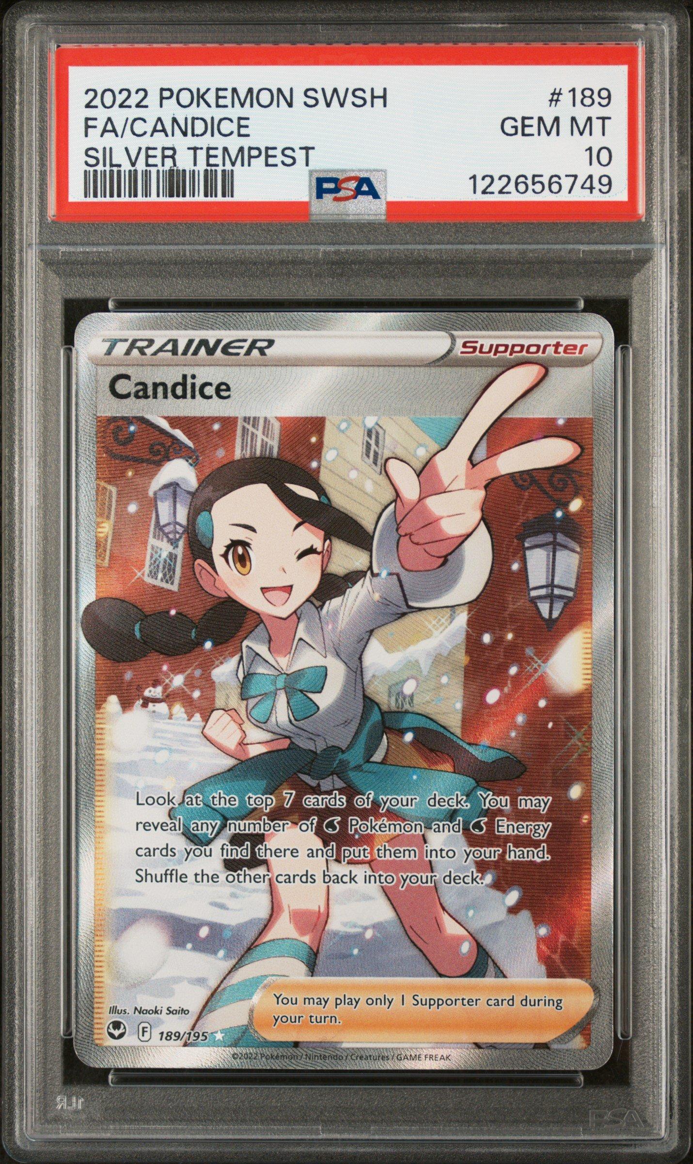 2022 Pokemon Sword & Shield Silver Tempest 189 Full Art/candice