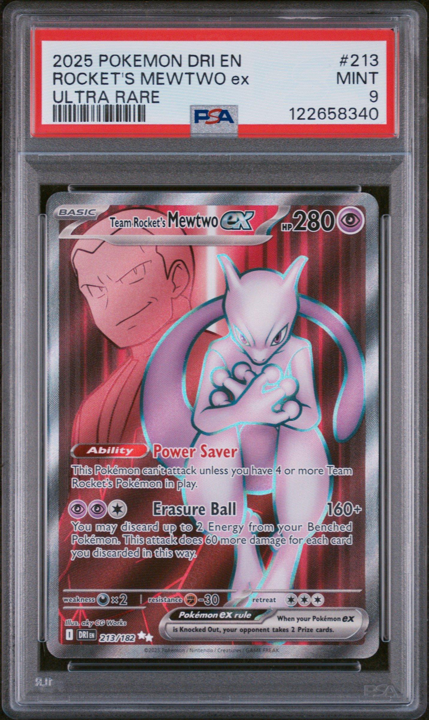 2025 Pokemon Dri En-destined Rivals 213 Team Rocket's Mewtwo Ex