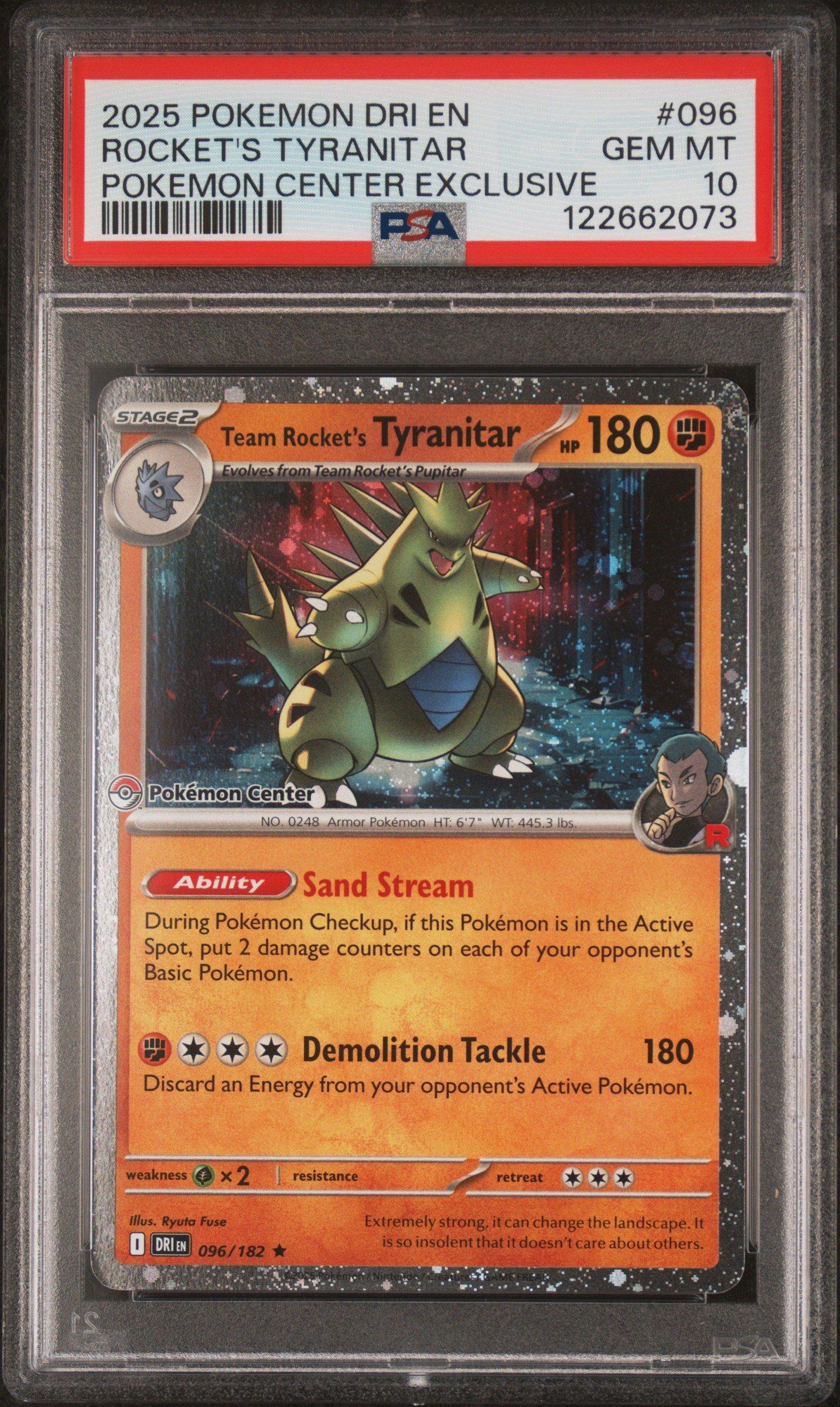 2025 Pokemon Dri En-destined Rivals 096 Team Rocket's Tyranitar