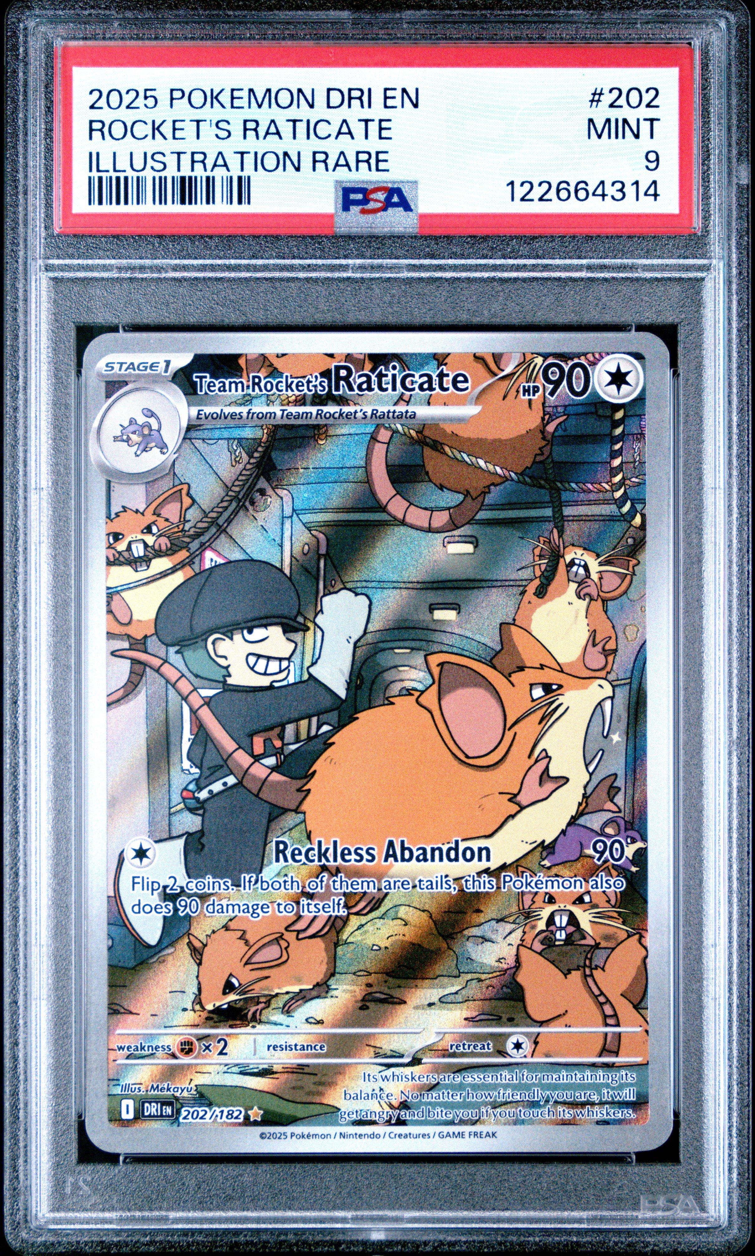 2025 Pokemon Dri En-destined Rivals 202 Team Rocket's Raticate Illustration  Rare PSA 9 Graded Card | GameStop
