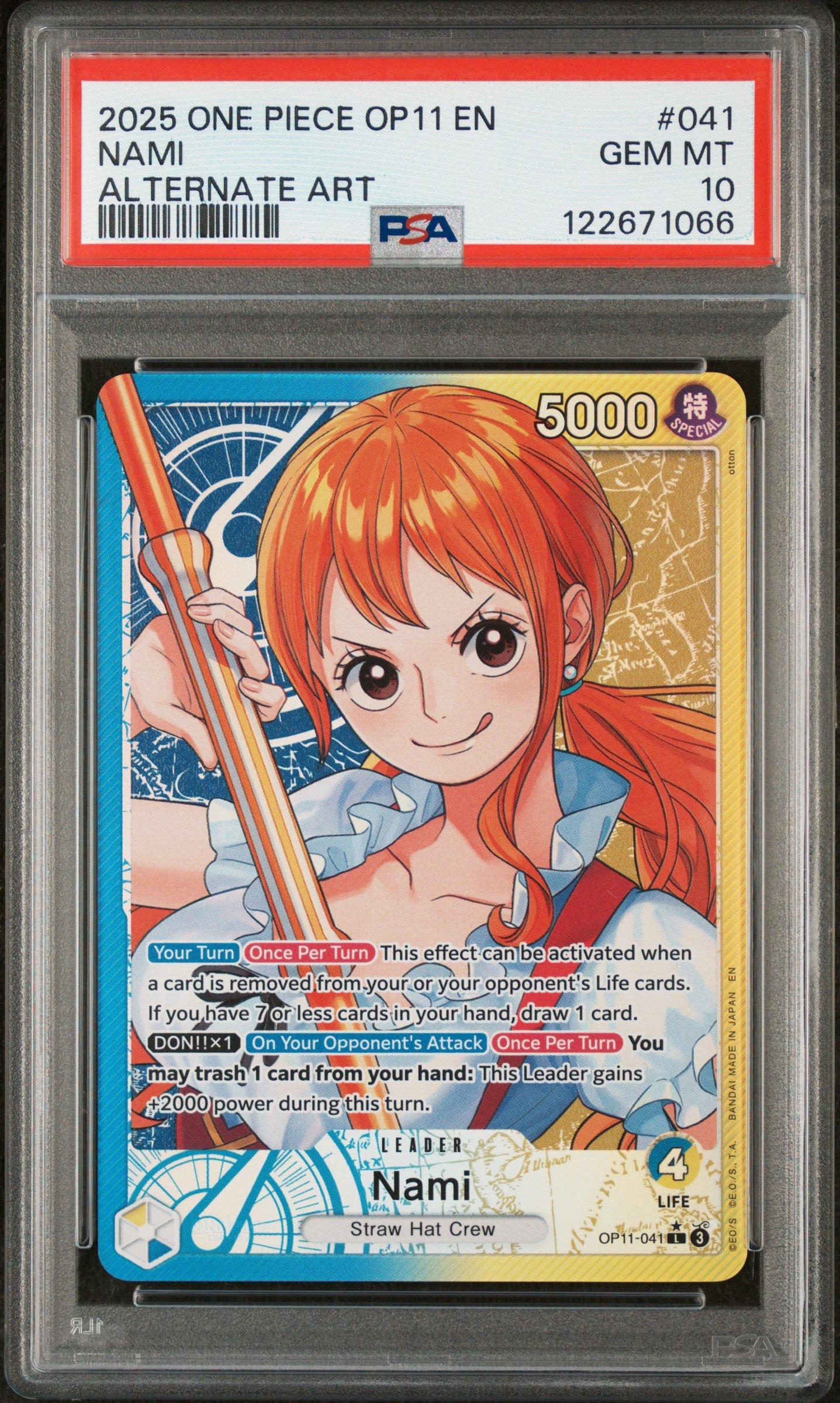 【値下げ中】TO1 ジェロム ボイプラ オソンミン トレカなど 2025 One Piece Op11-a Fist Of Divine Speed 041 Nami Alternate Art