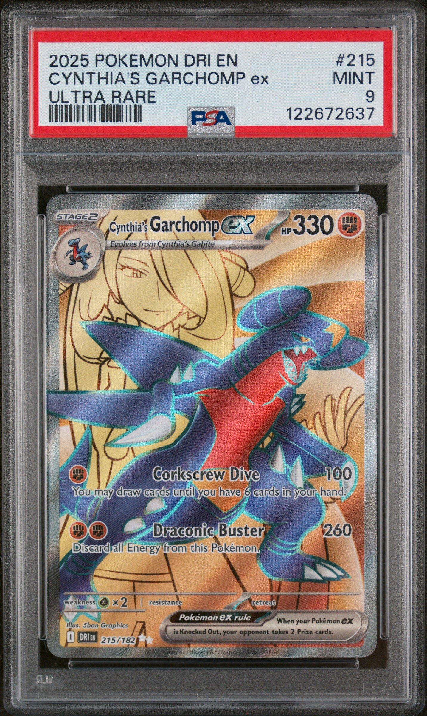 2025 Pokemon Dri En-destined Rivals 215 Cynthia's Garchomp Ex