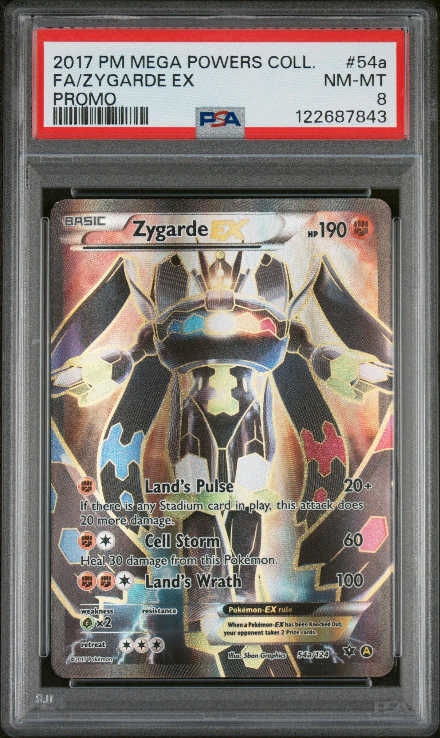 2017 Pokemon Mega Powers Collection Promo 54a Full Art/zygarde Ex PSA