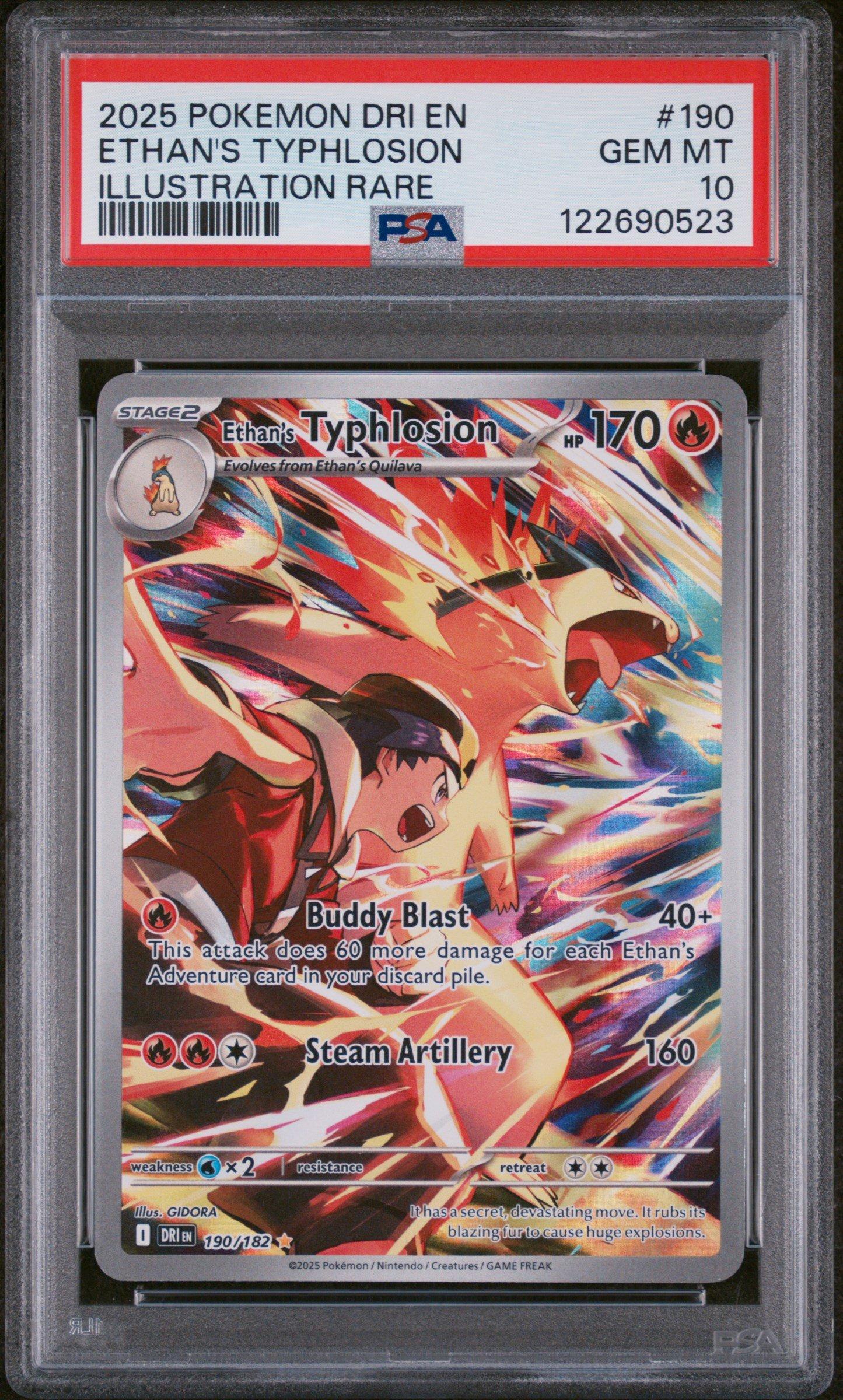 2025 Pokemon Dri En-destined Rivals 190 Ethan's Typhlosion