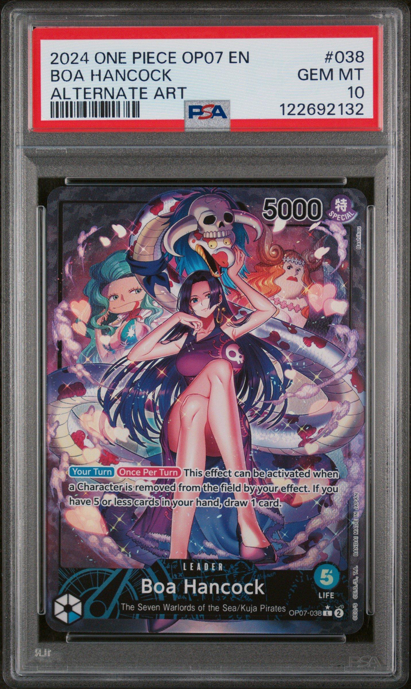 Y*u様 PSA10 ボアハンコック 500年後の未来 ワンピースカード OP0 2024 One Piece Op07-500 Years In The Future 038 Boa Hancock