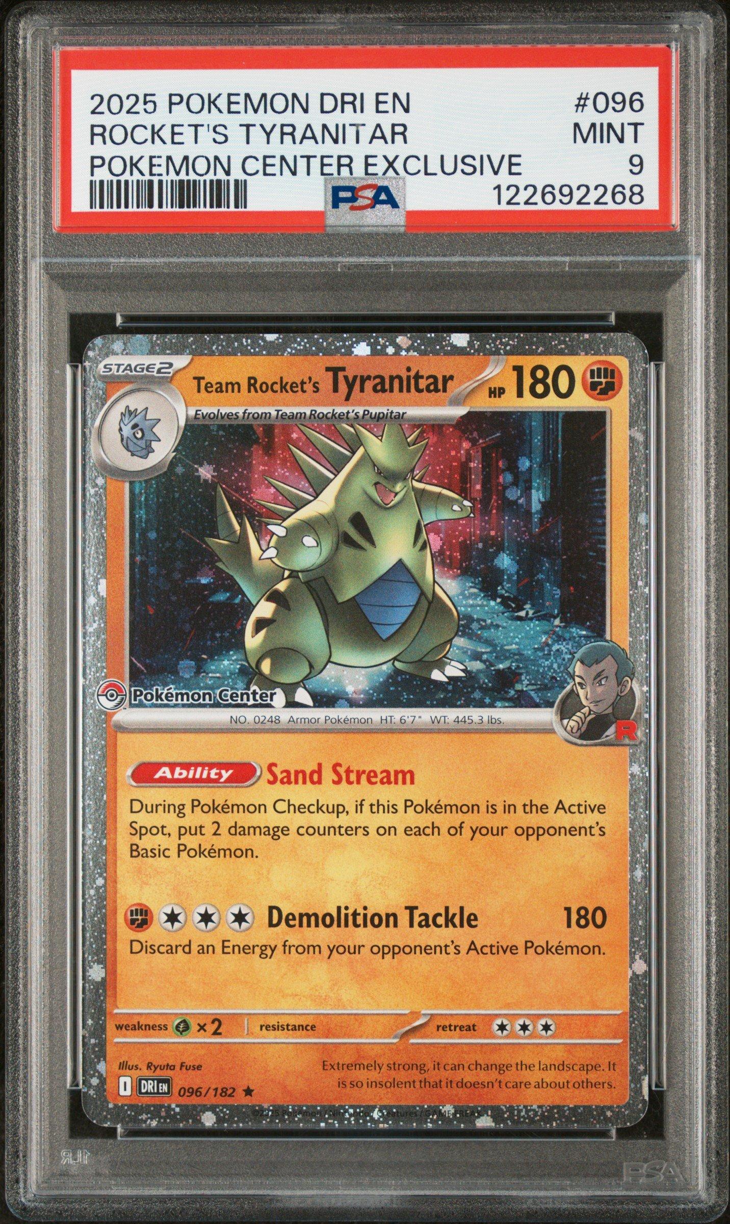 2025 Pokemon Dri En-destined Rivals 096 Team Rocket's Tyranitar