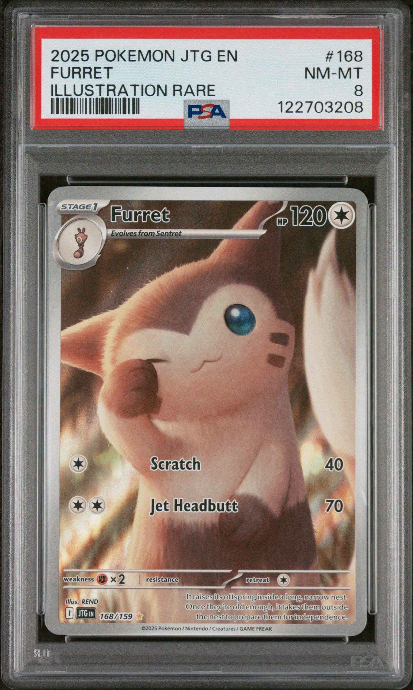2025 Pokemon Jtg En-journey Together 168 Furret Illustration Rare