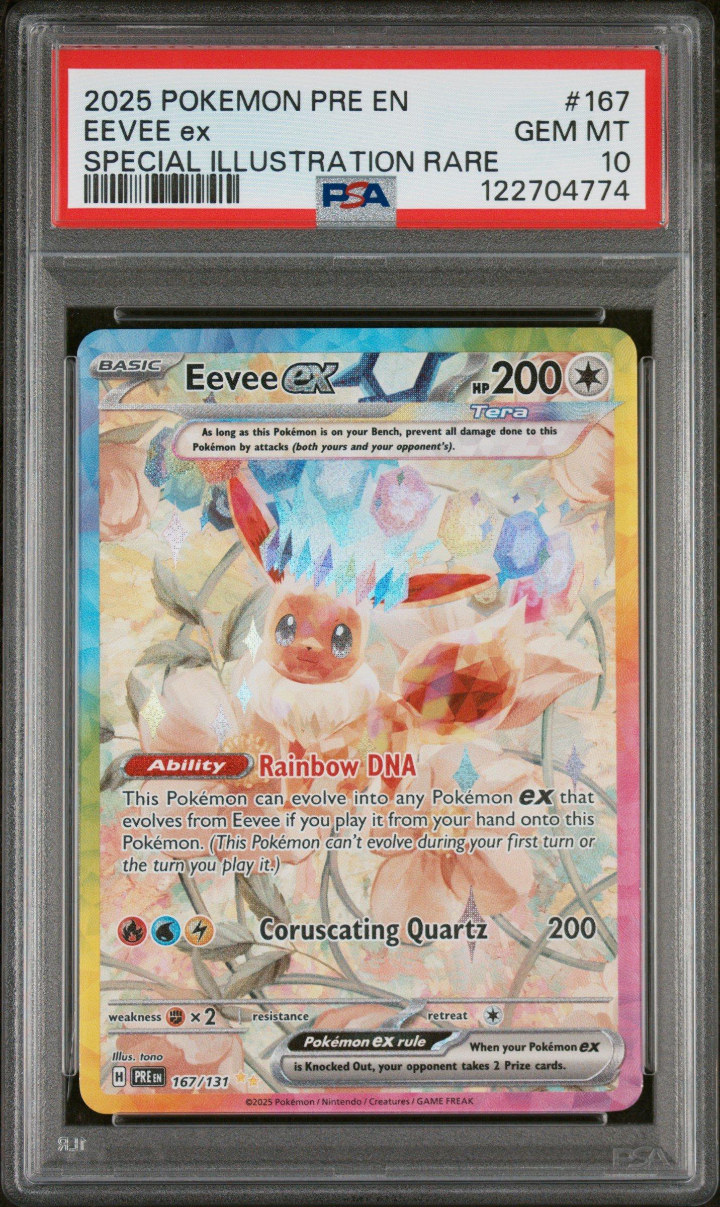 2025 Pokemon Pre En-prismatic Evolutions 167 Eevee Ex Special