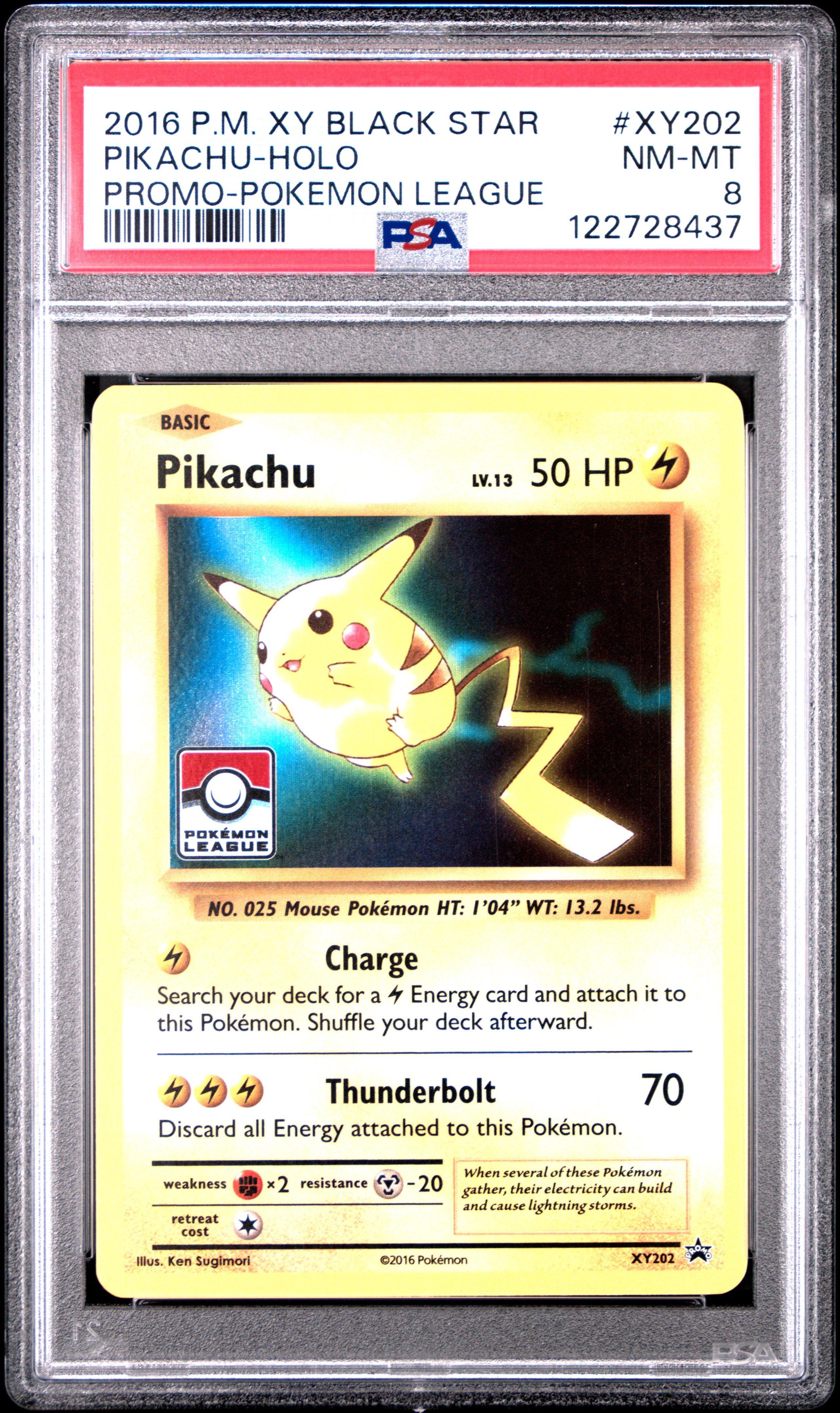 2016 Pokemon Xy Black Star Promo Xy202 Pikachu-holo Pokemon League