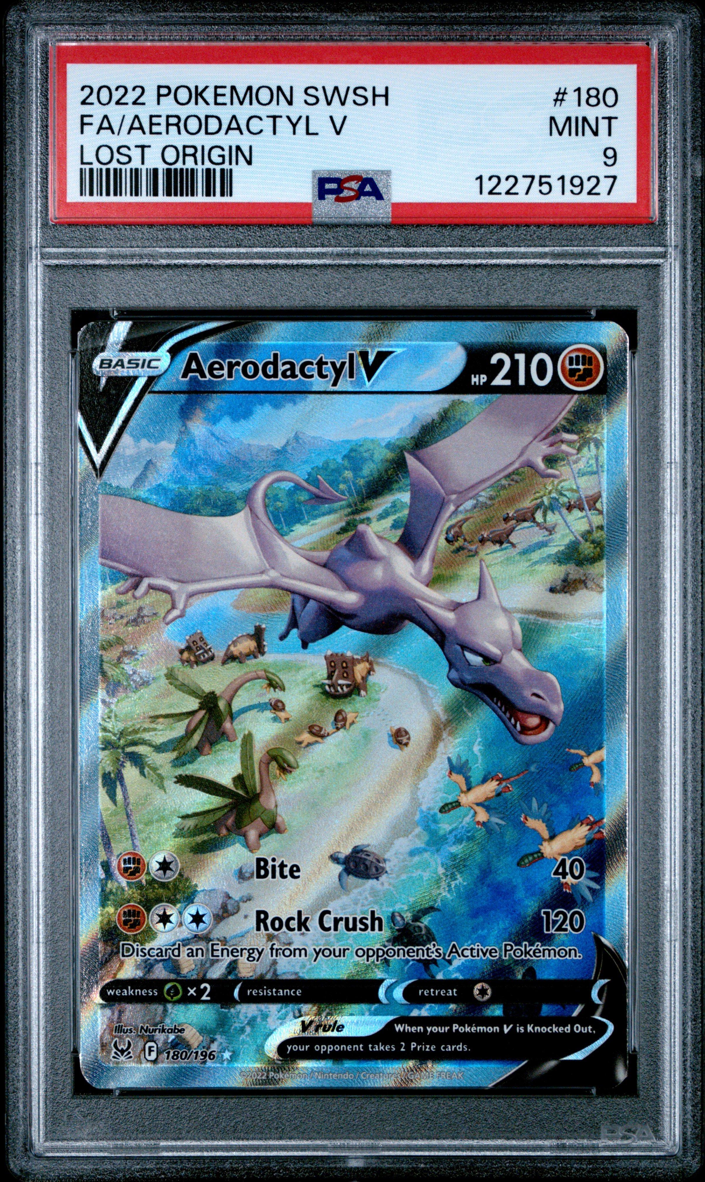2022 Pokemon Sword & Shield Lost Origin 180 Full Art/aerodactyl V
