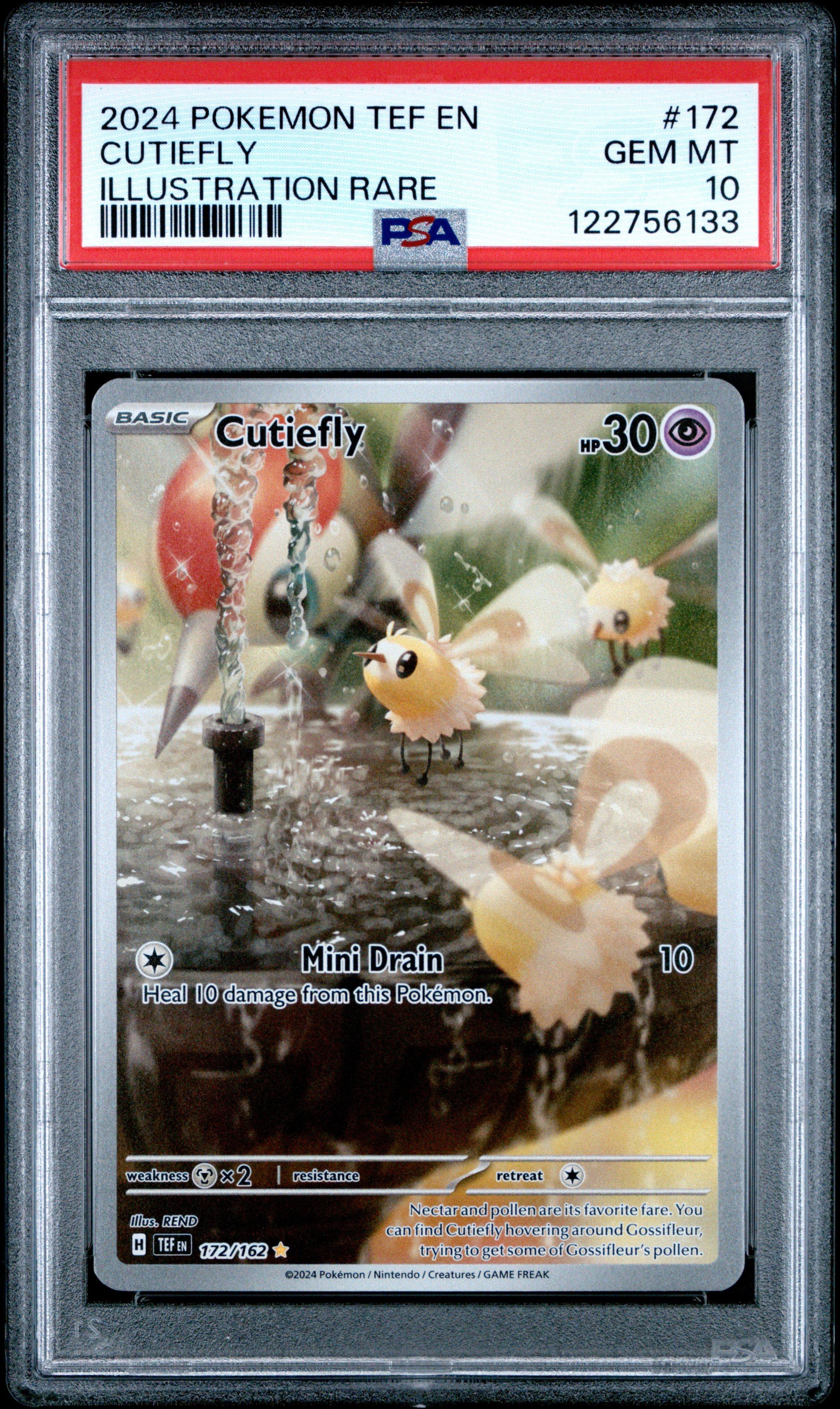 2024 Pokemon Tef En-temporal Forces 172 Cutiefly Illustration Rare
