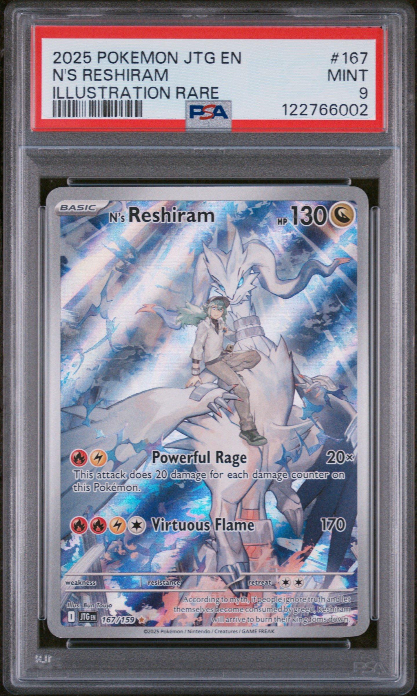 2025 Pokemon Jtg En-journey Together 167 N's Reshiram Illustration