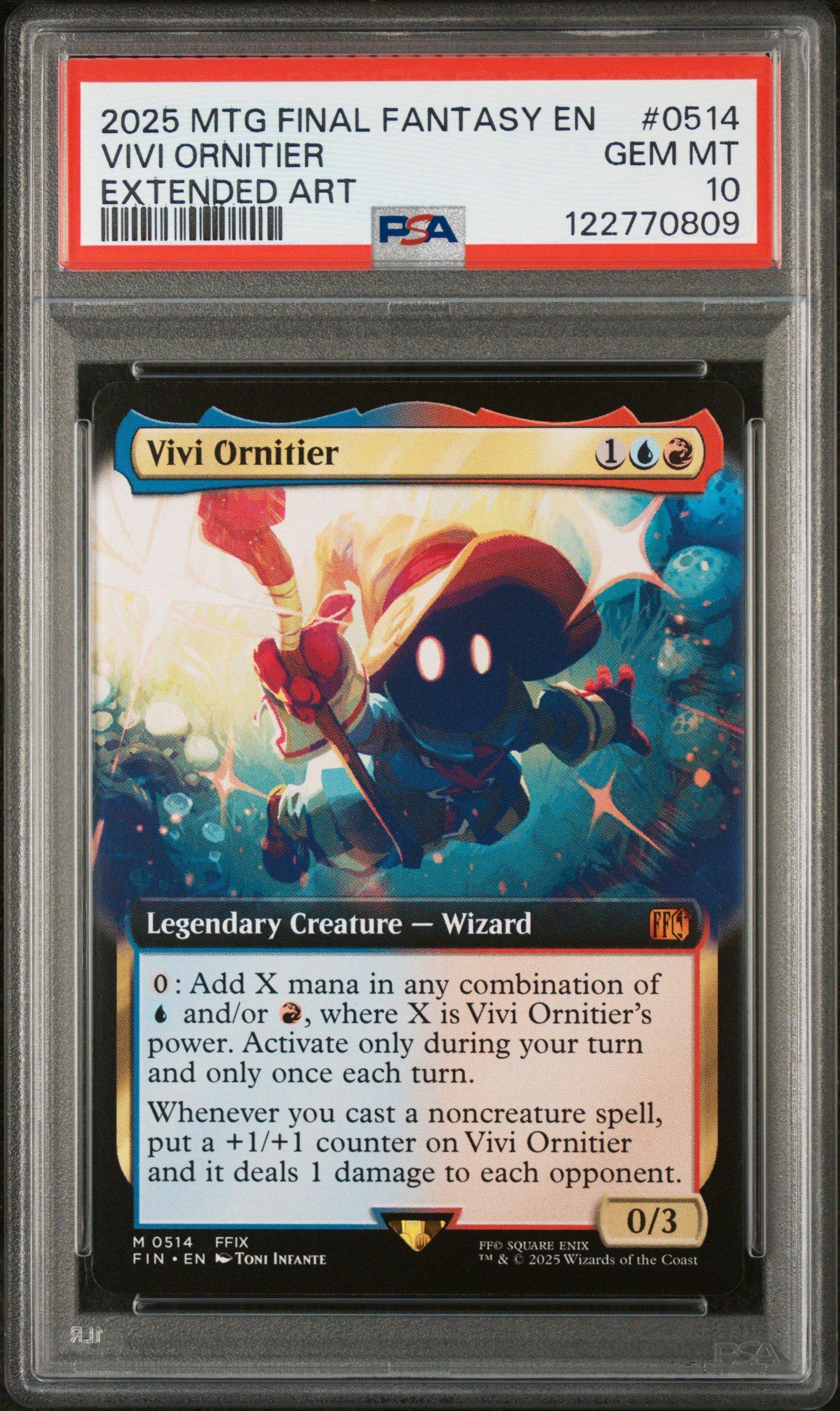 2025 Magic The Gathering Final Fantasy 0514 Vivi Ornitier Extended Art PSA  10 Graded Card | GameStop