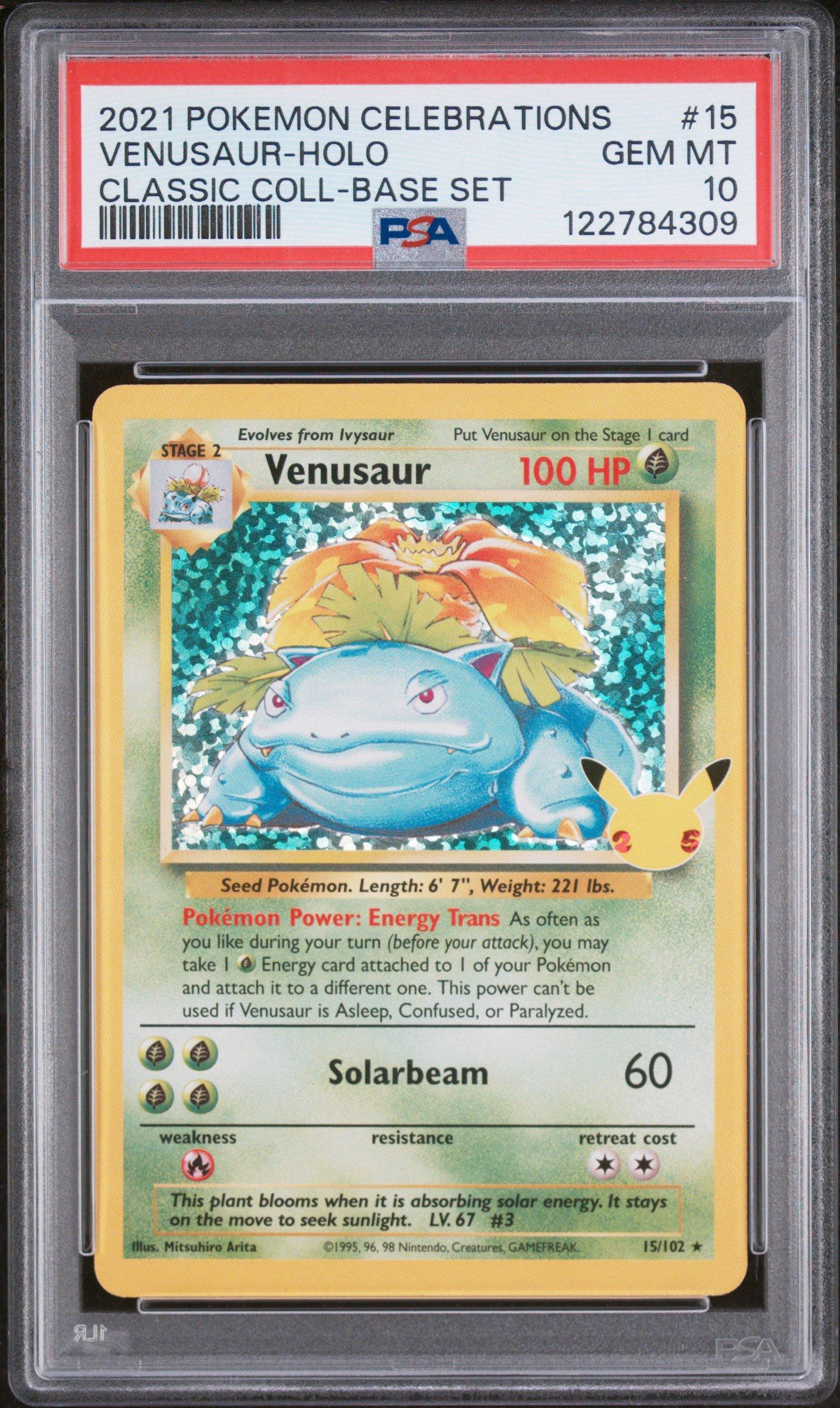 2021 Pokemon Celebrations Classic Collection 15 Venusaur-holo PSA
