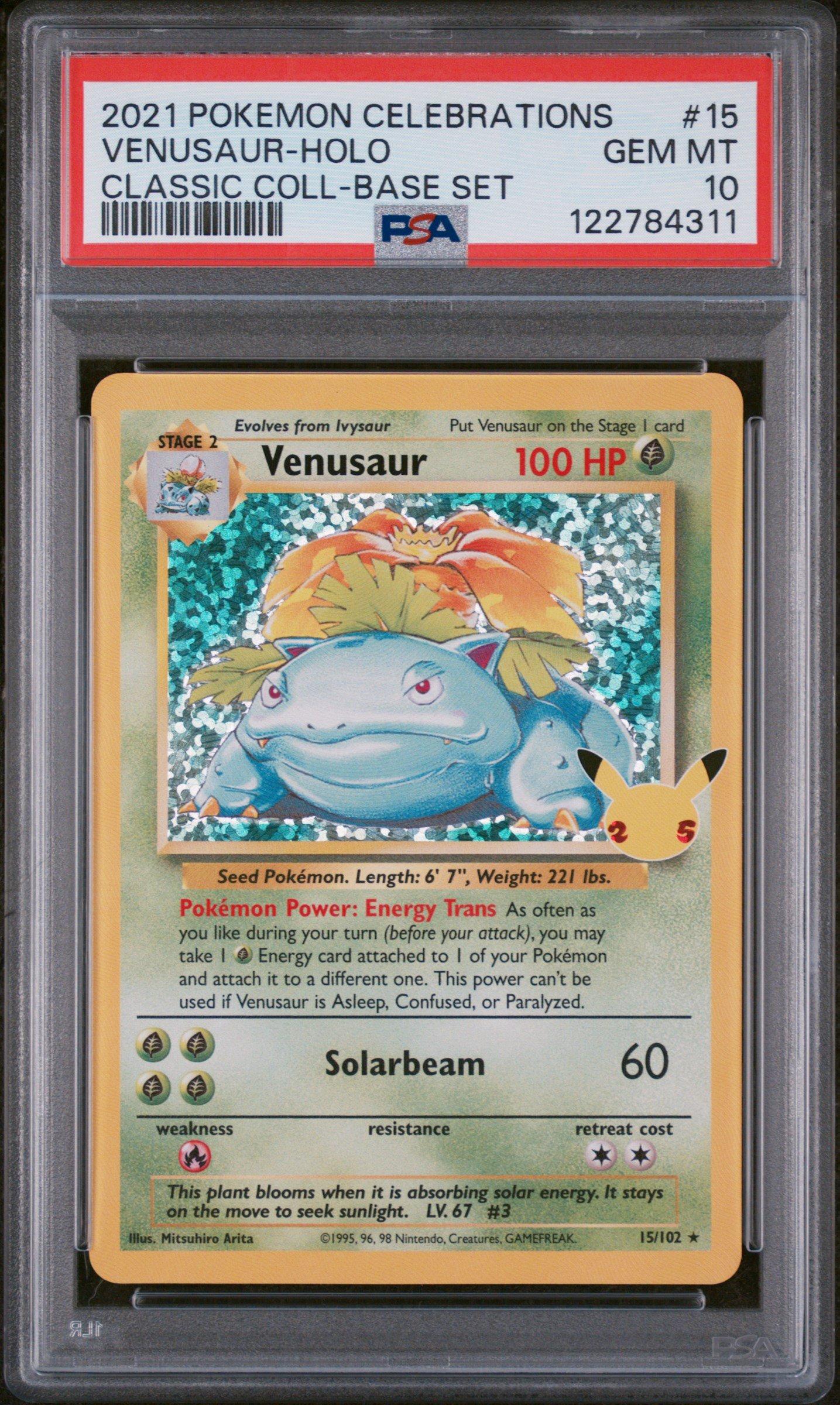 2021 Pokemon Celebrations Classic Collection 15 Venusaur-holo PSA 10 Graded  Card | GameStop