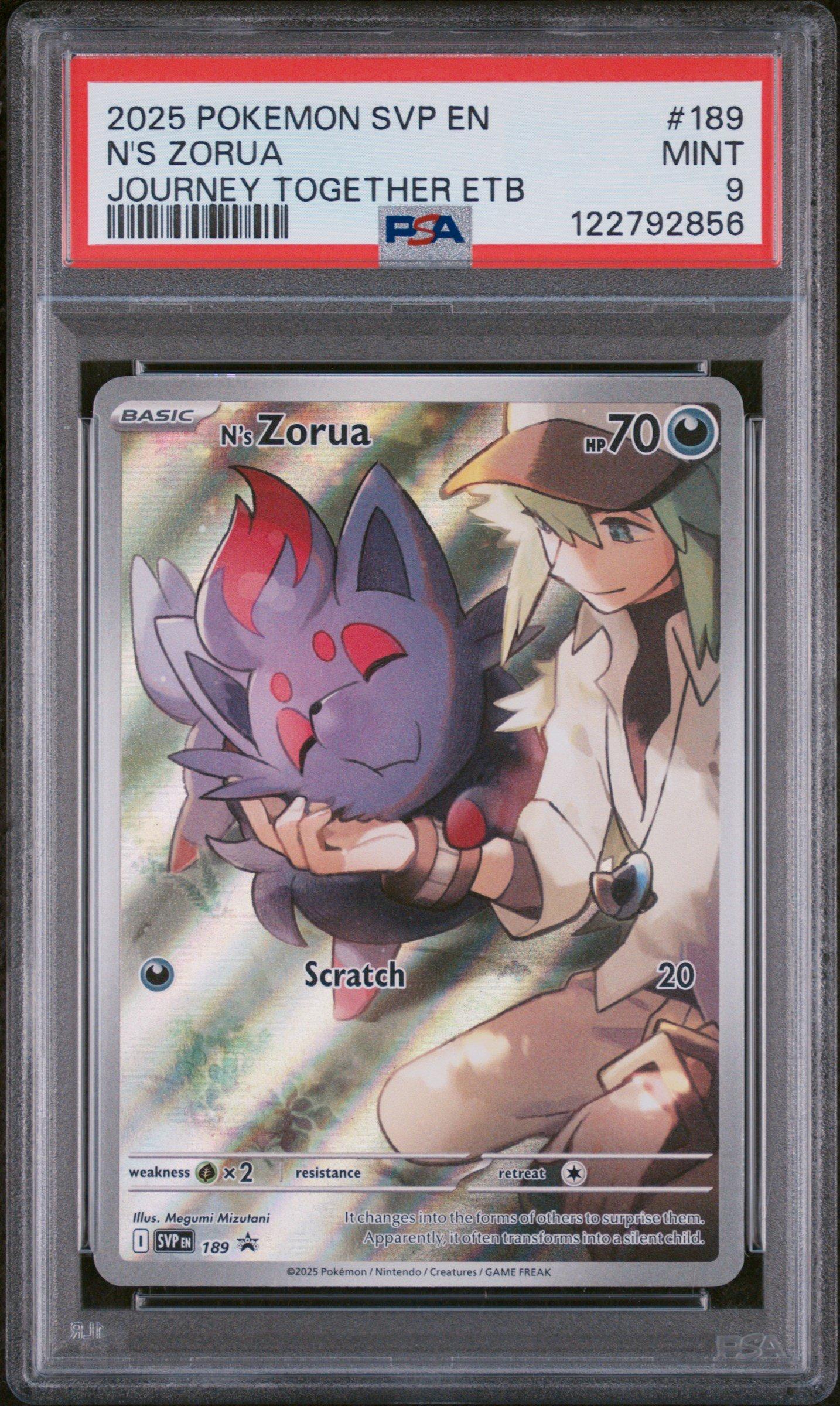 2025 Pokemon Svp En-sv Black Star Promo 189 N's Zorua Journey